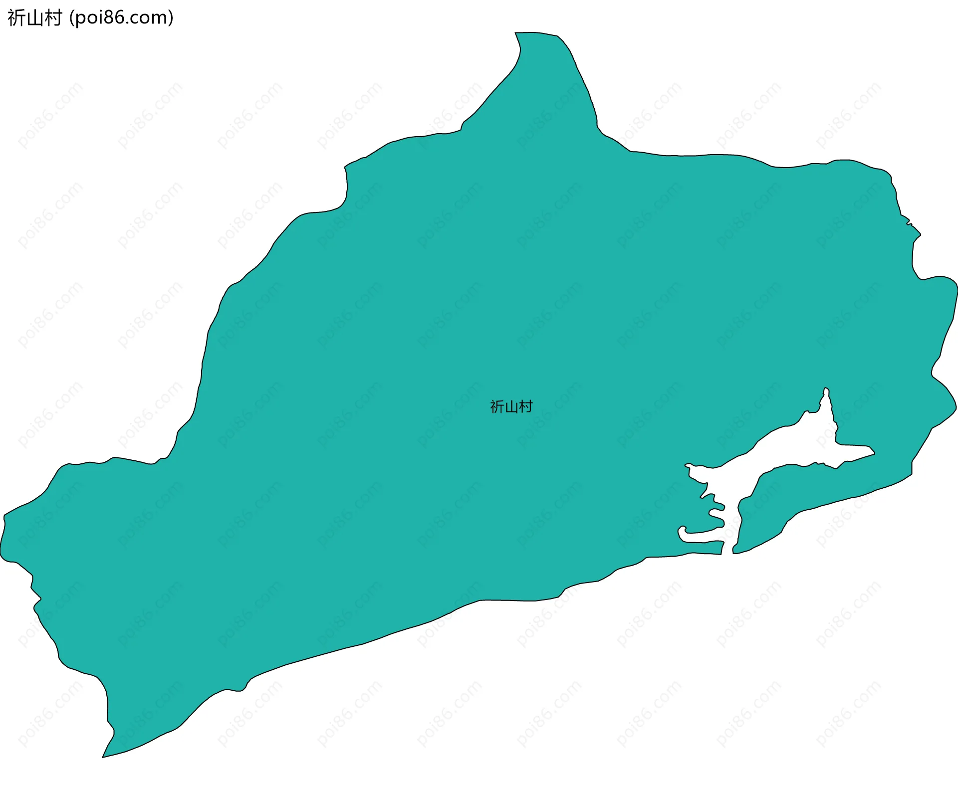 祈山村边界地图
