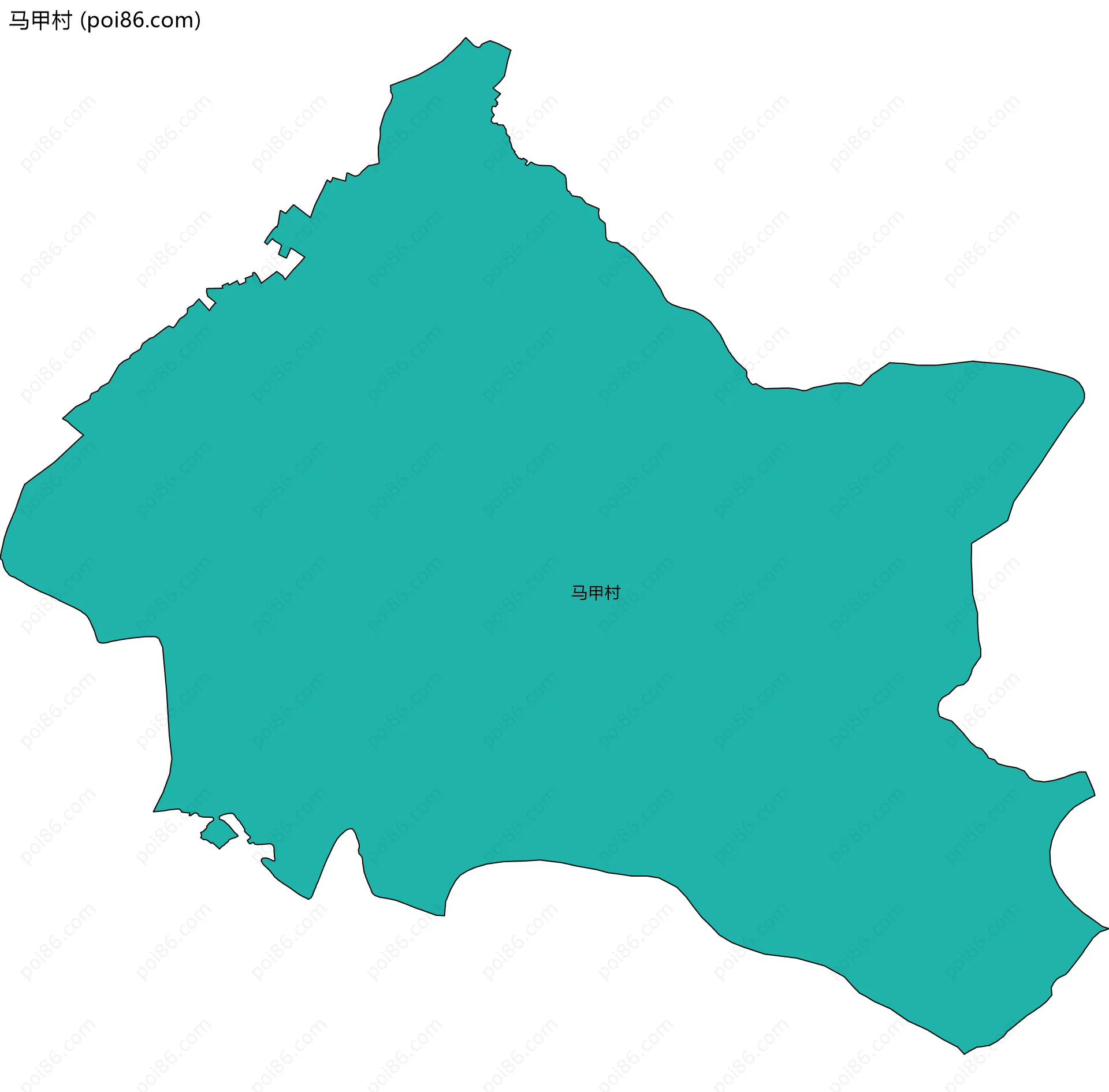 马甲村边界地图