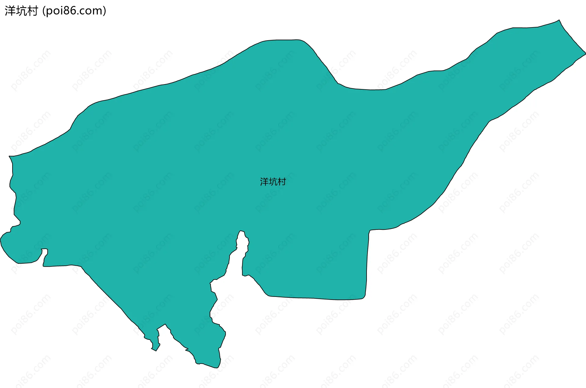 洋坑村边界地图