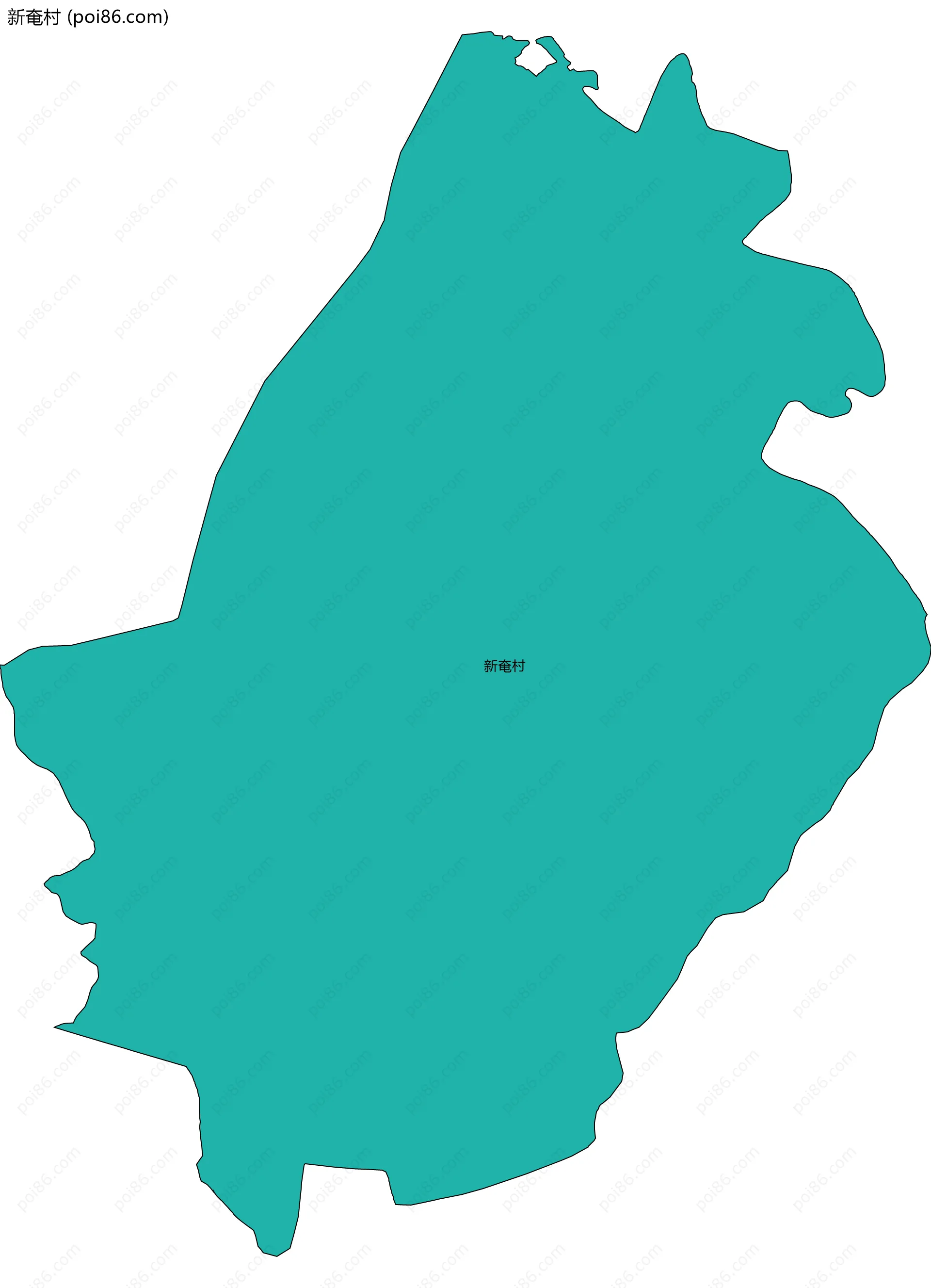 新奄村边界地图