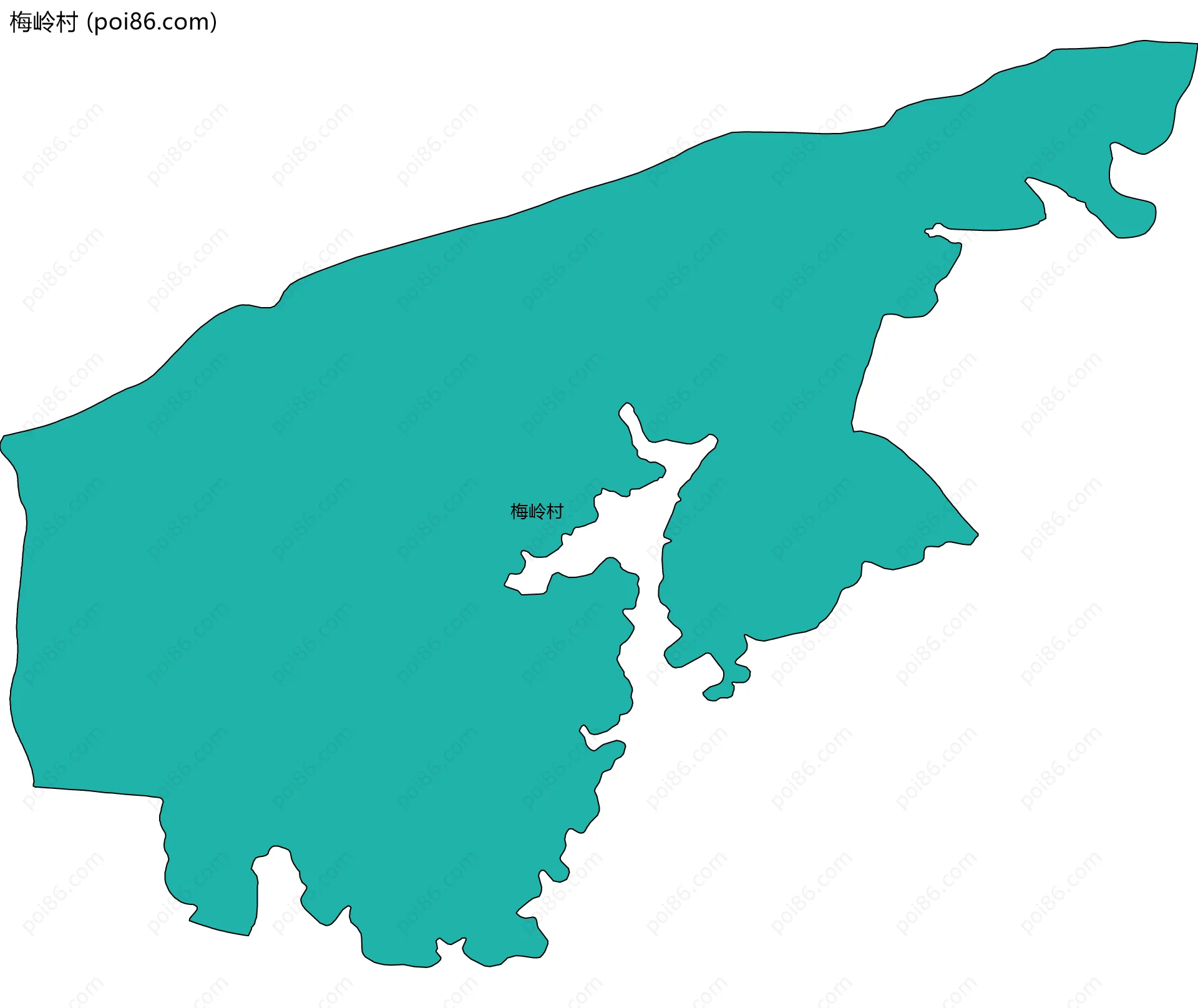 梅岭村边界地图