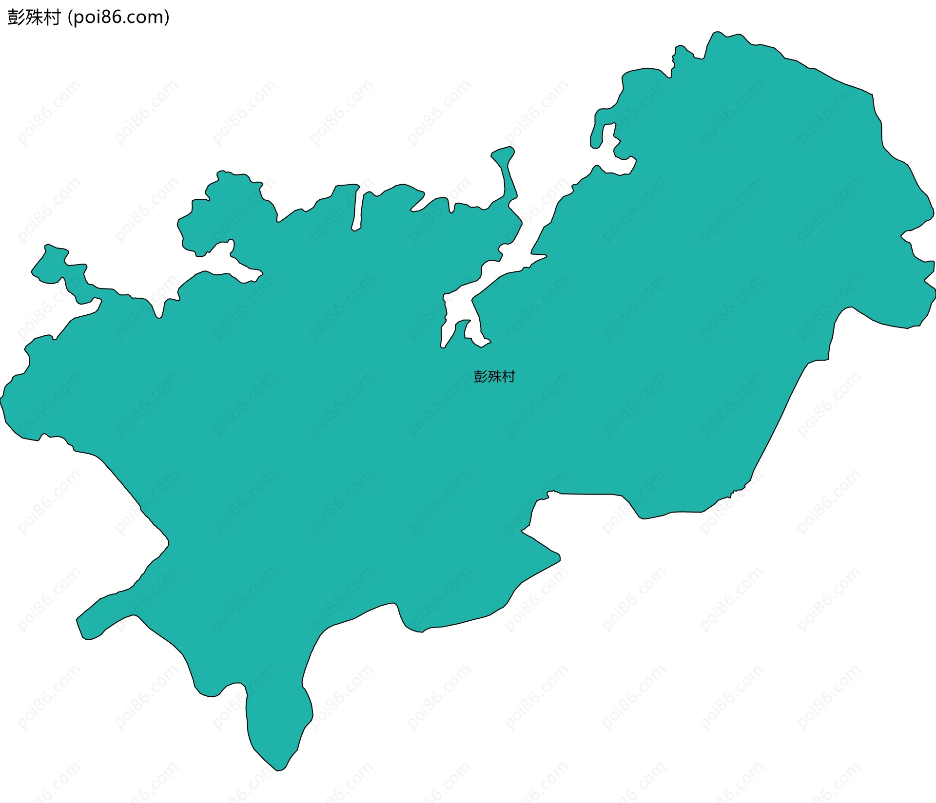 彭殊村边界地图