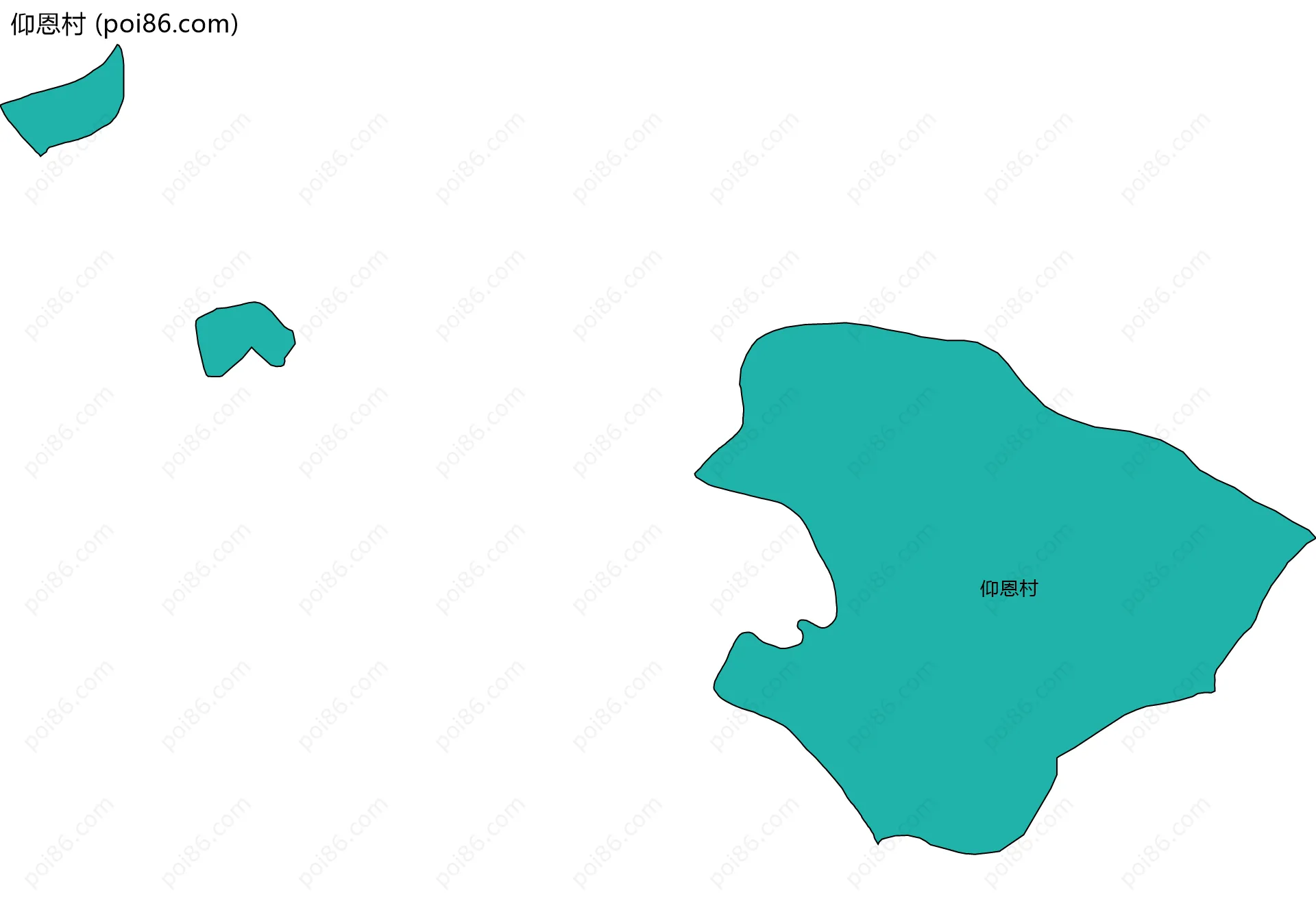 仰恩村边界地图