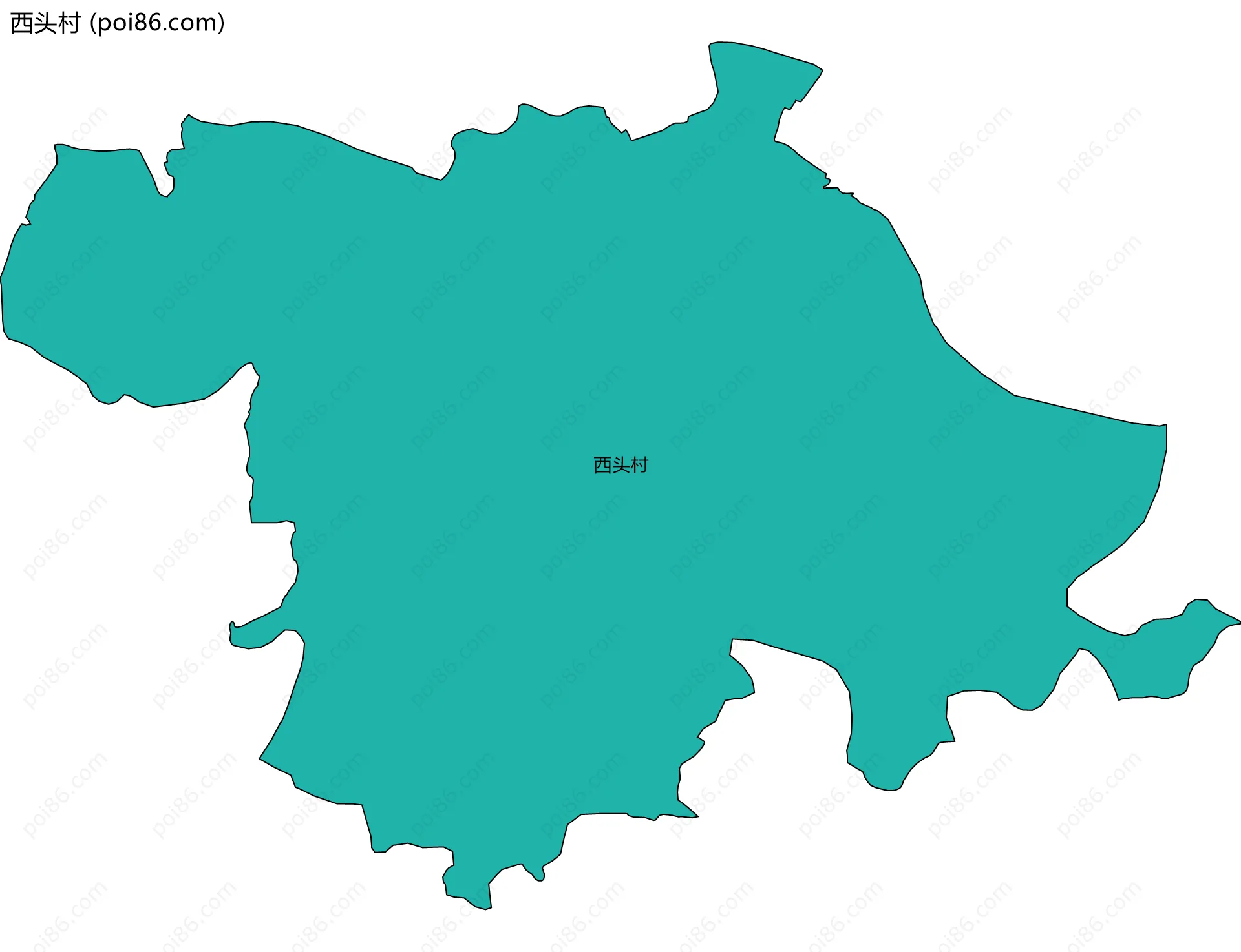 西头村边界地图