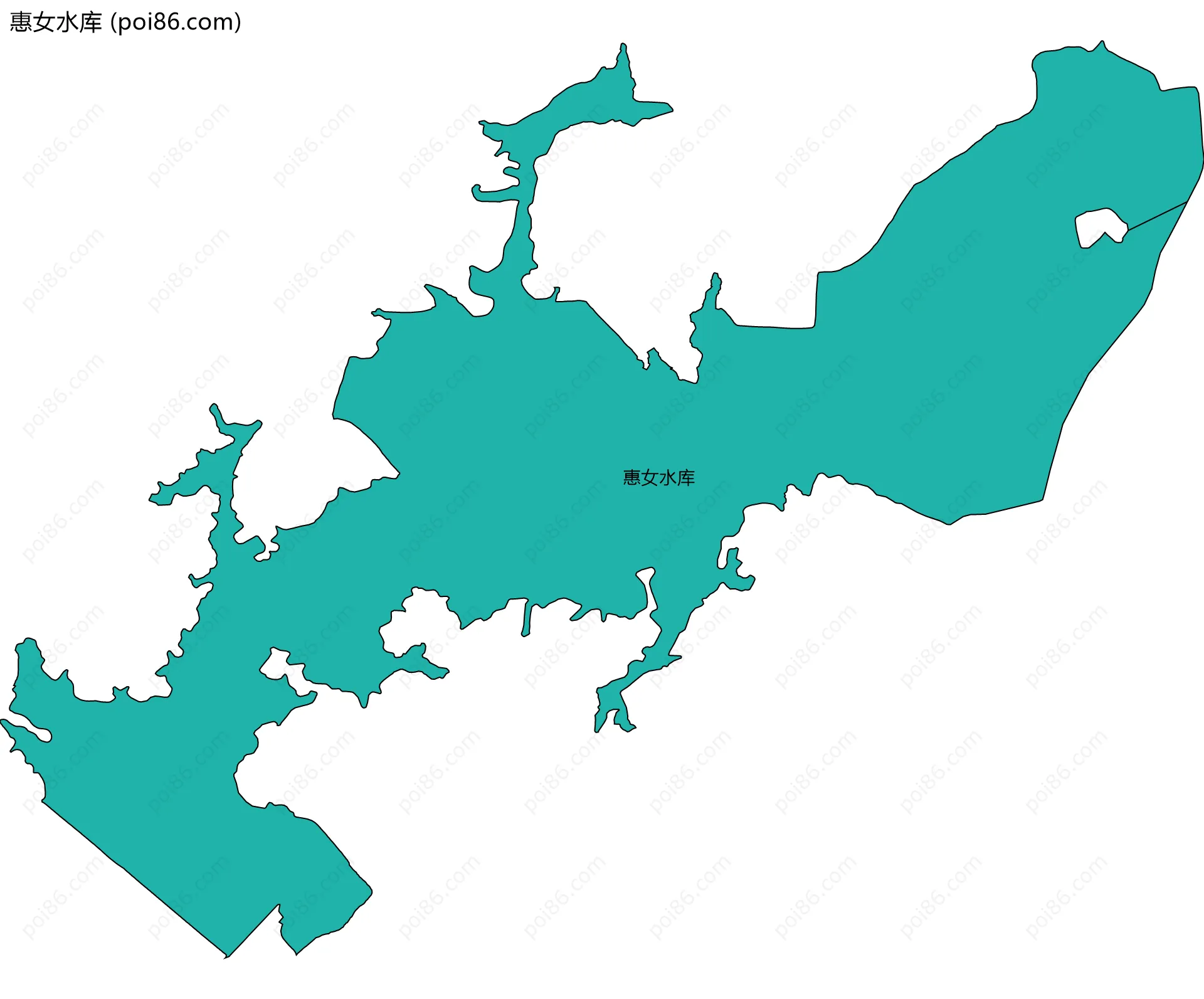 惠女水库边界地图