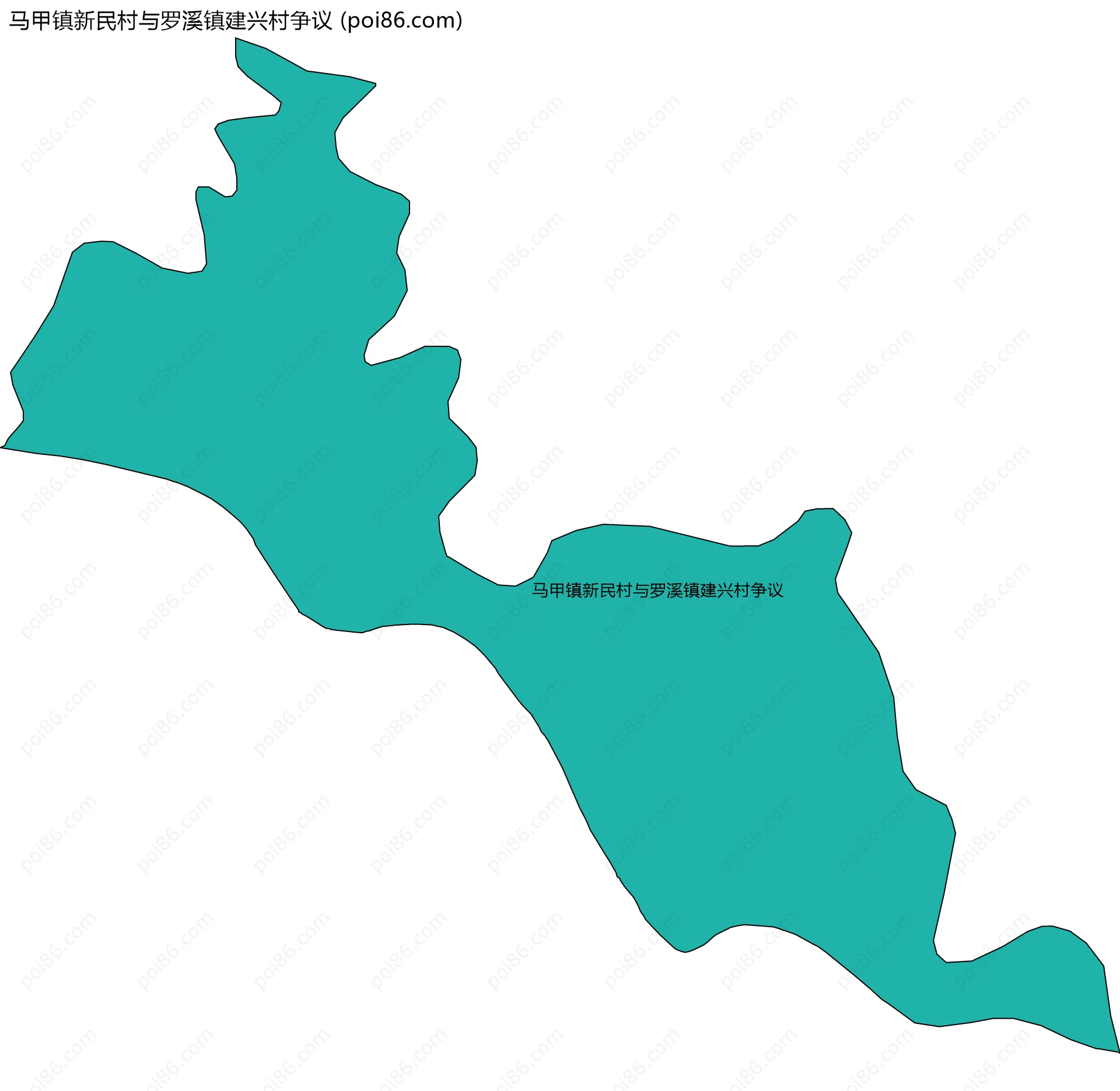 马甲镇新民村与罗溪镇建兴村争议边界地图