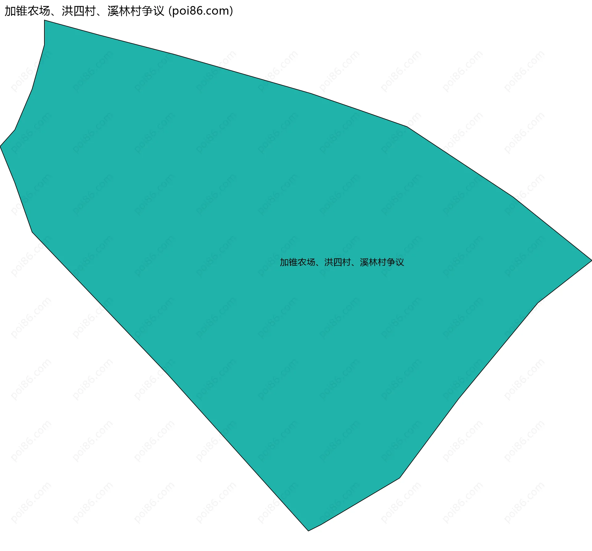 加锥农场、洪四村、溪林村争议边界地图