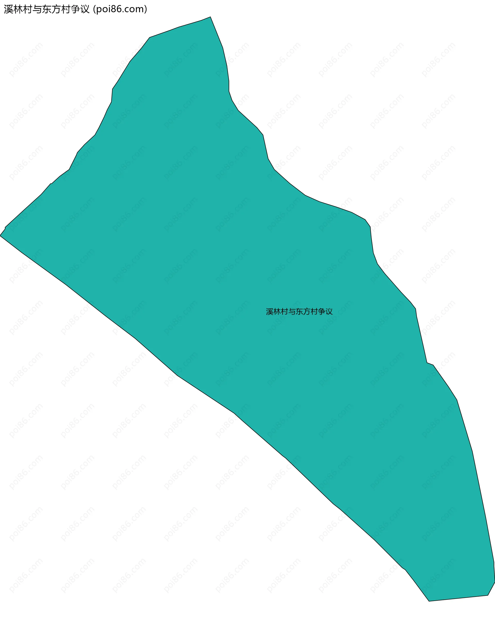 溪林村与东方村争议边界地图