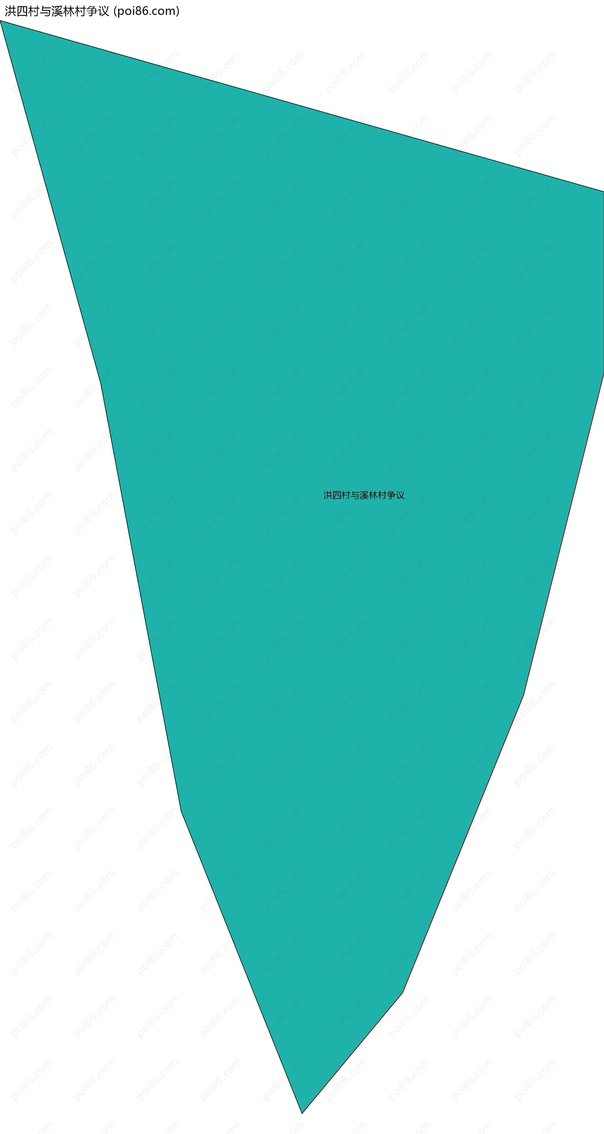 洪四村与溪林村争议边界地图