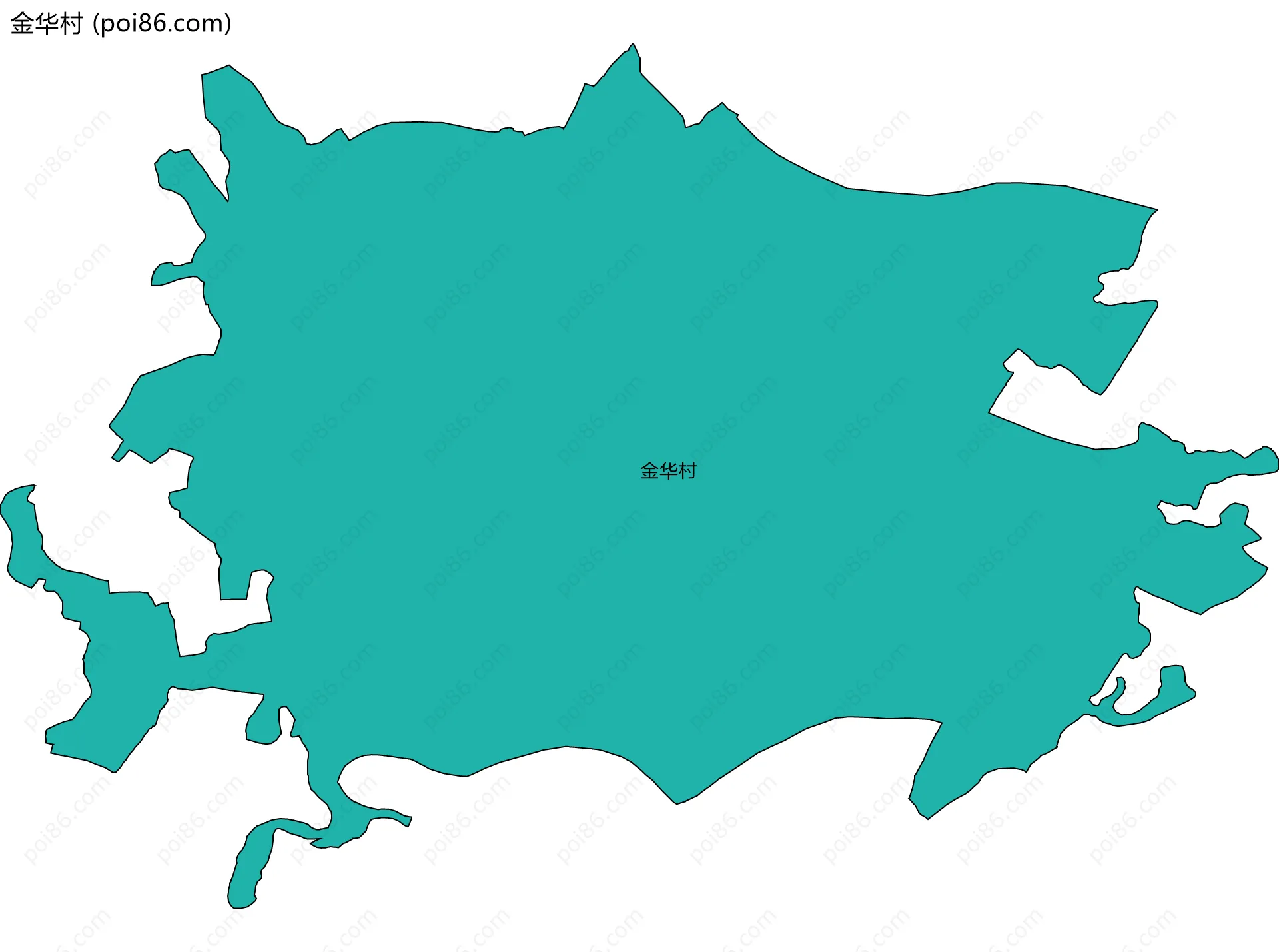 金华村边界地图