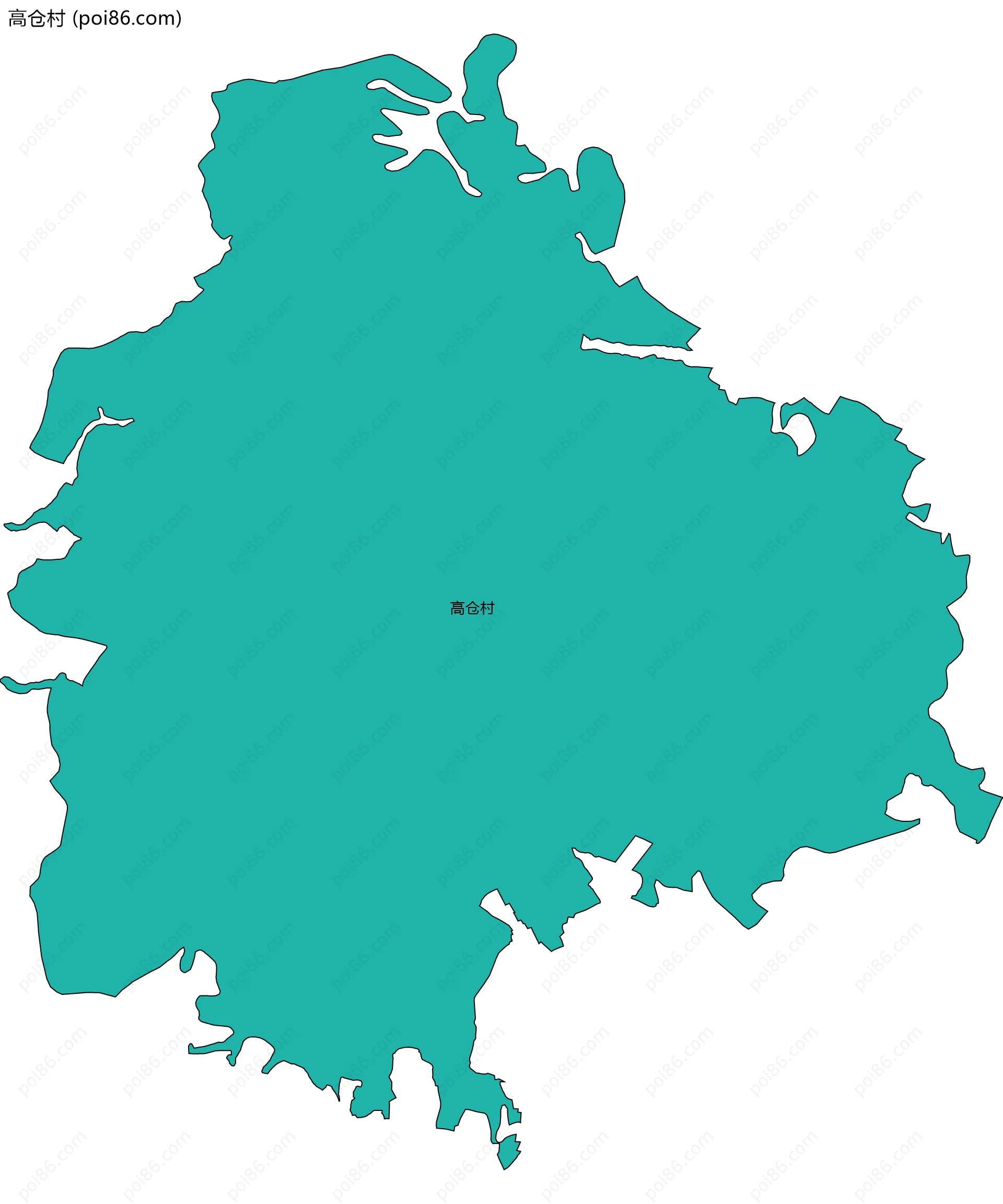 高仓村边界地图