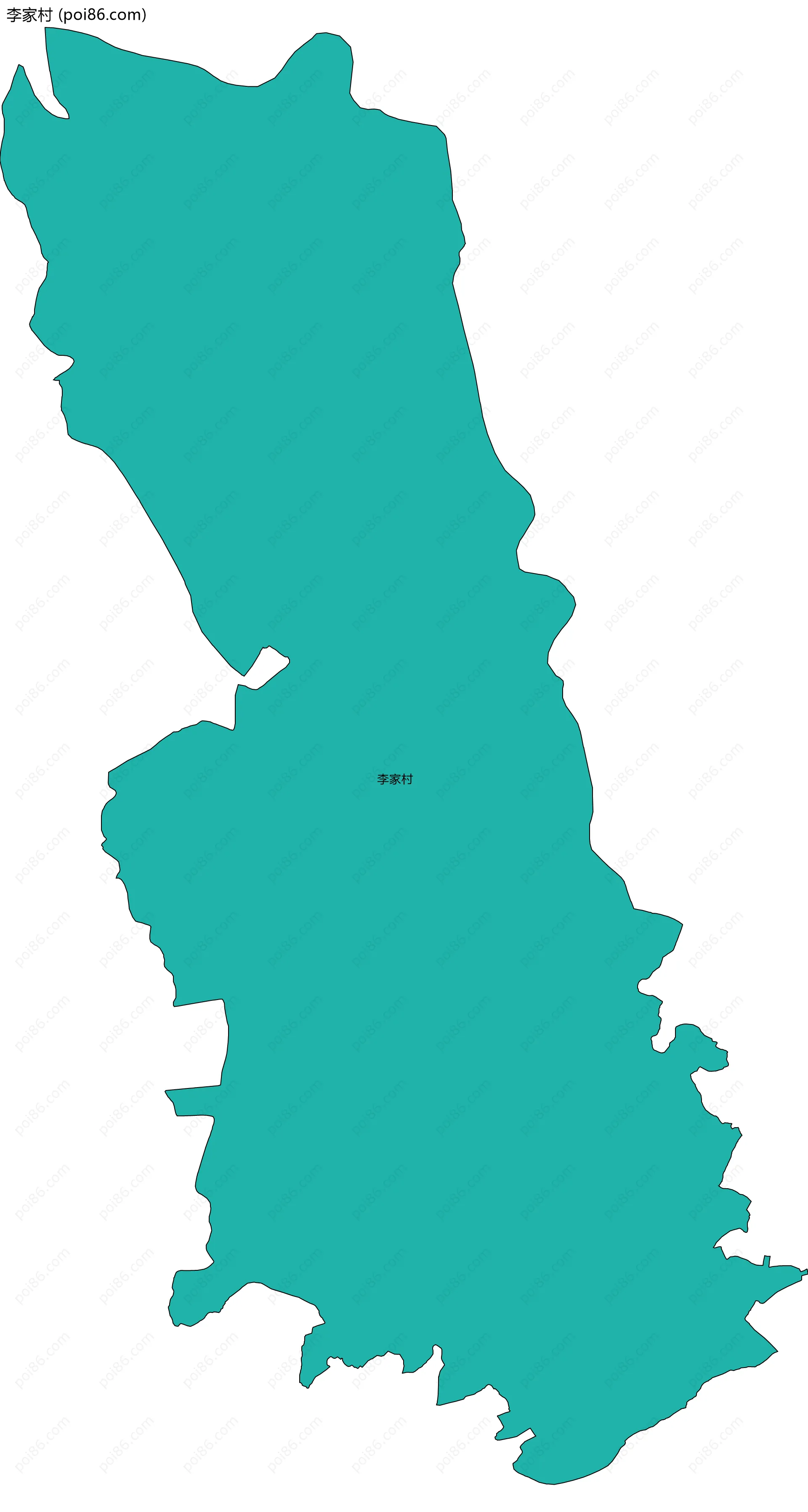 李家村边界地图