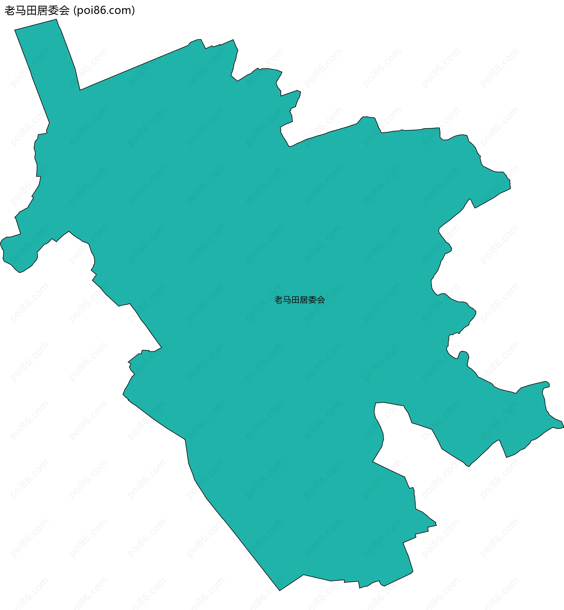 老马田居委会边界地图