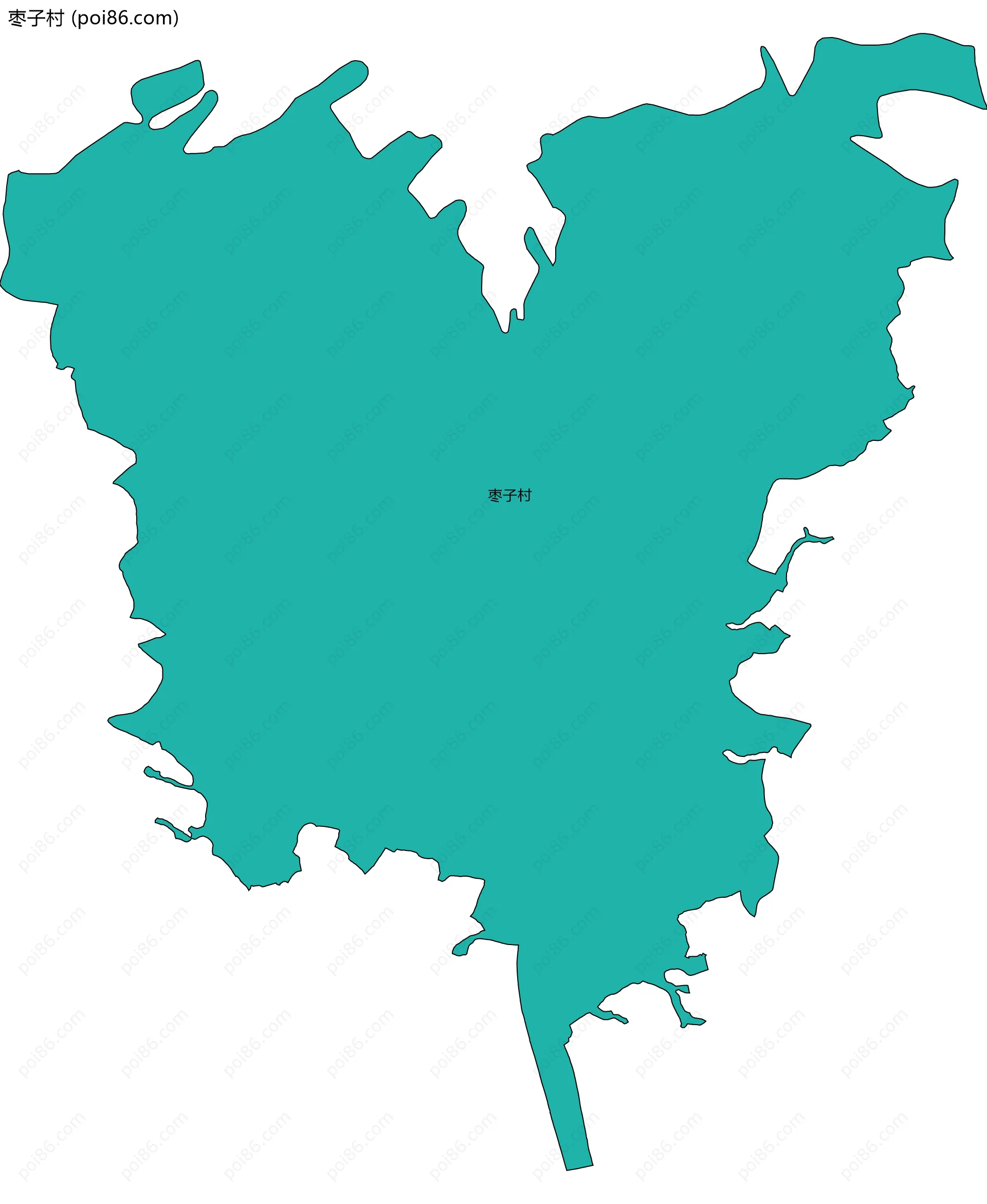 枣子村边界地图