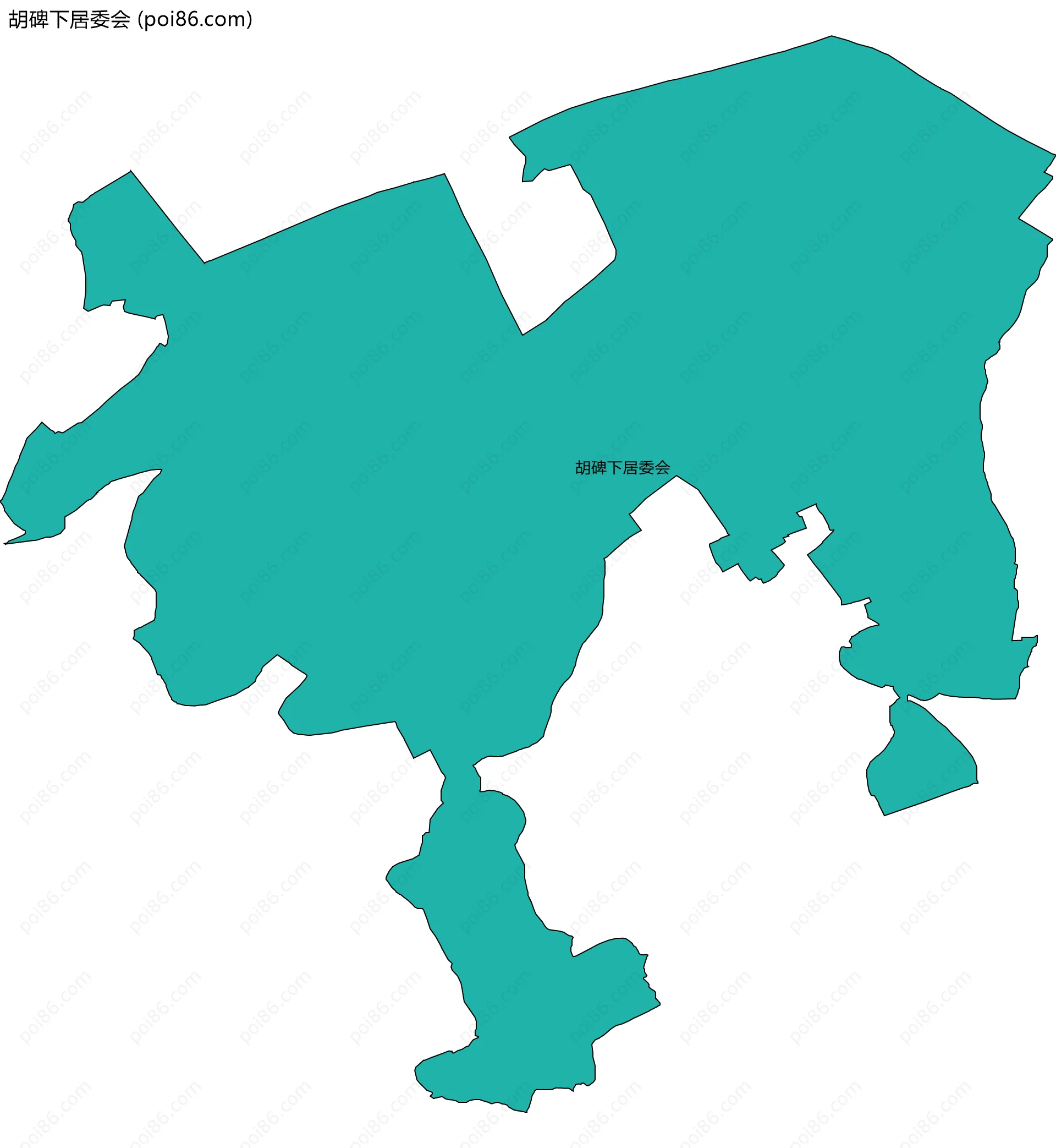 胡碑下居委会边界地图