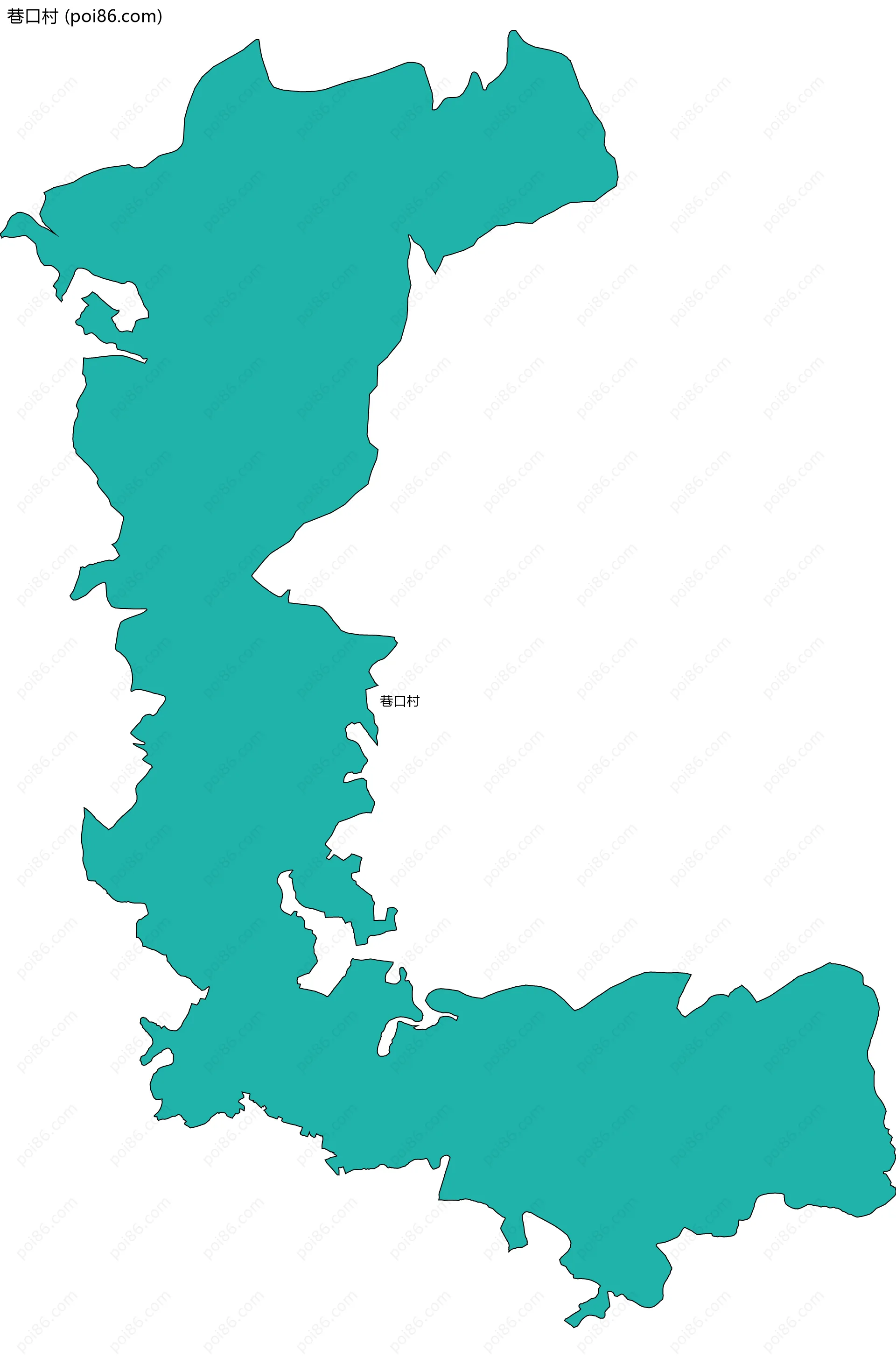 巷口村边界地图