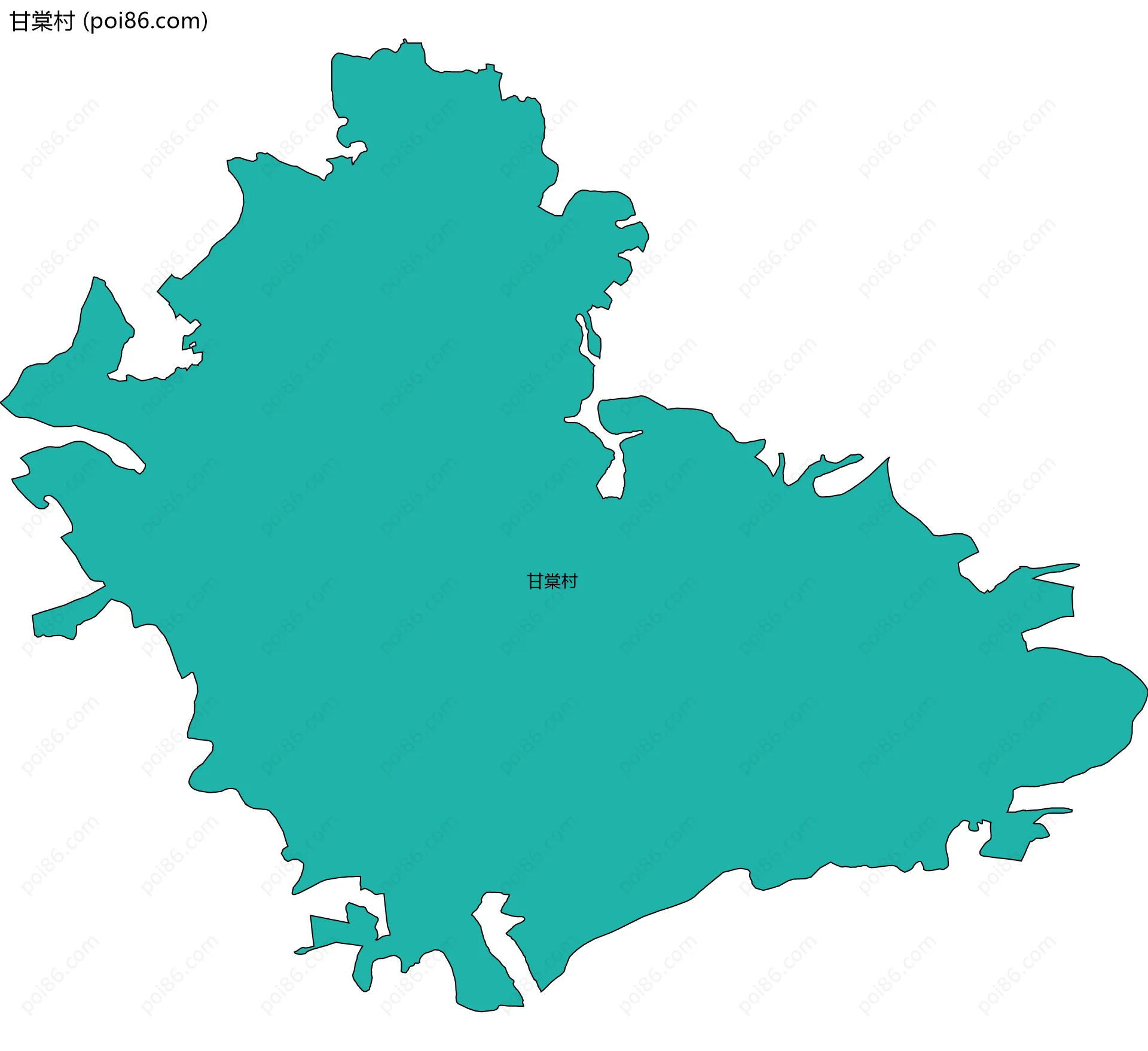 甘棠村边界地图