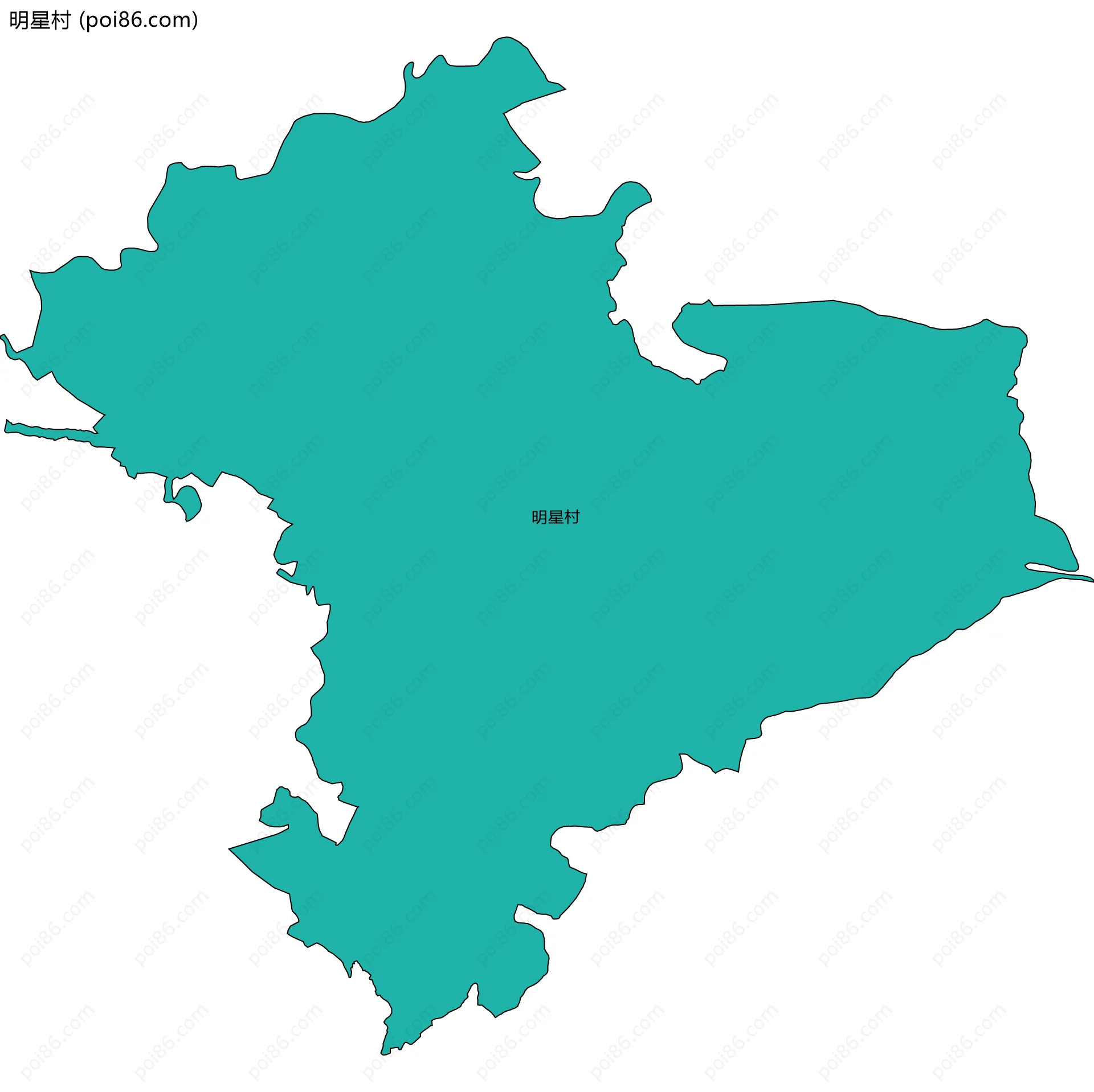 明星村边界地图