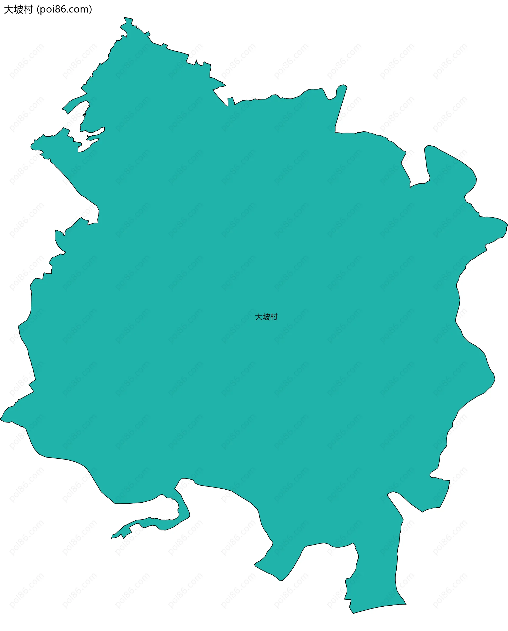 大坡村边界地图