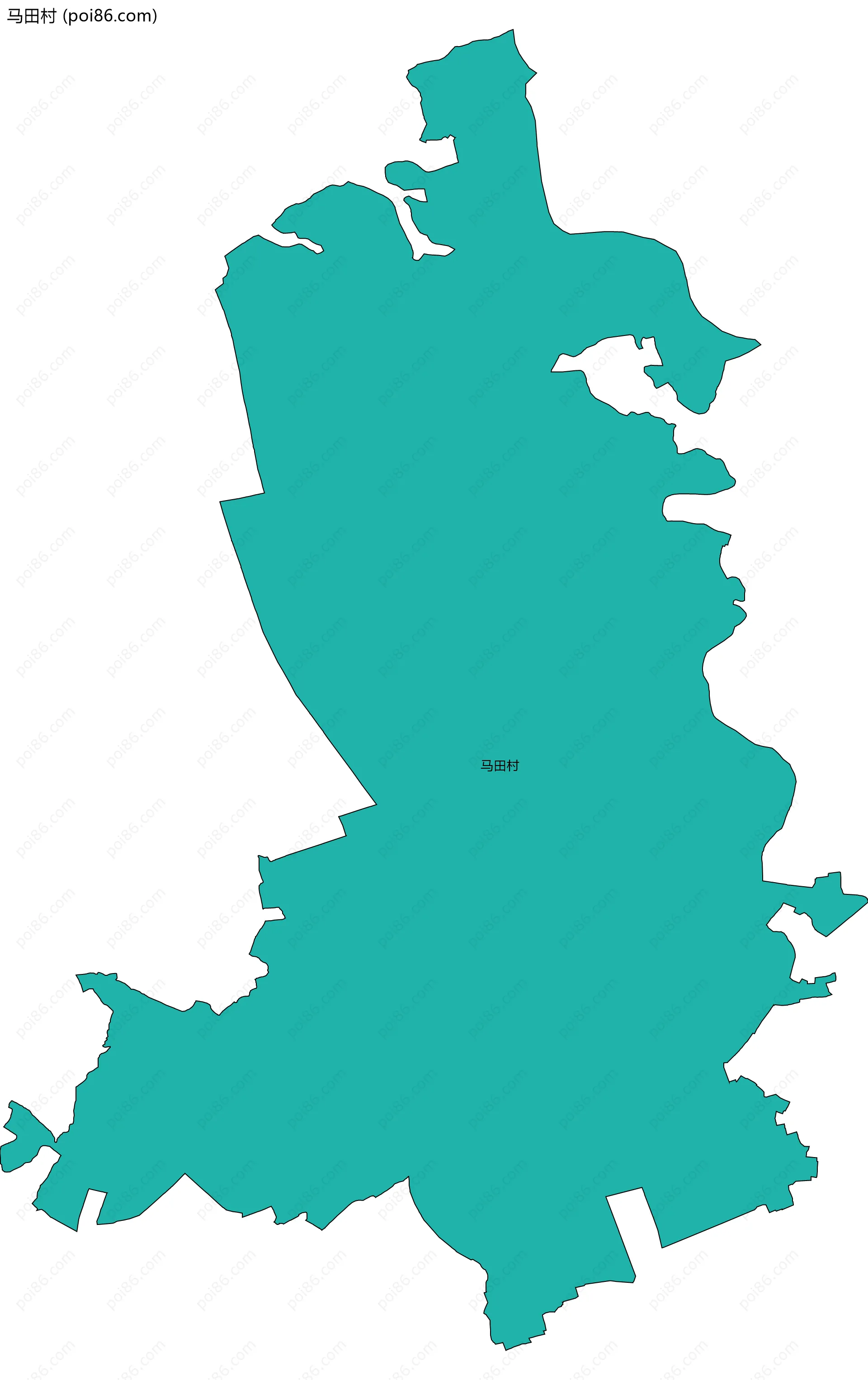 马田村边界地图