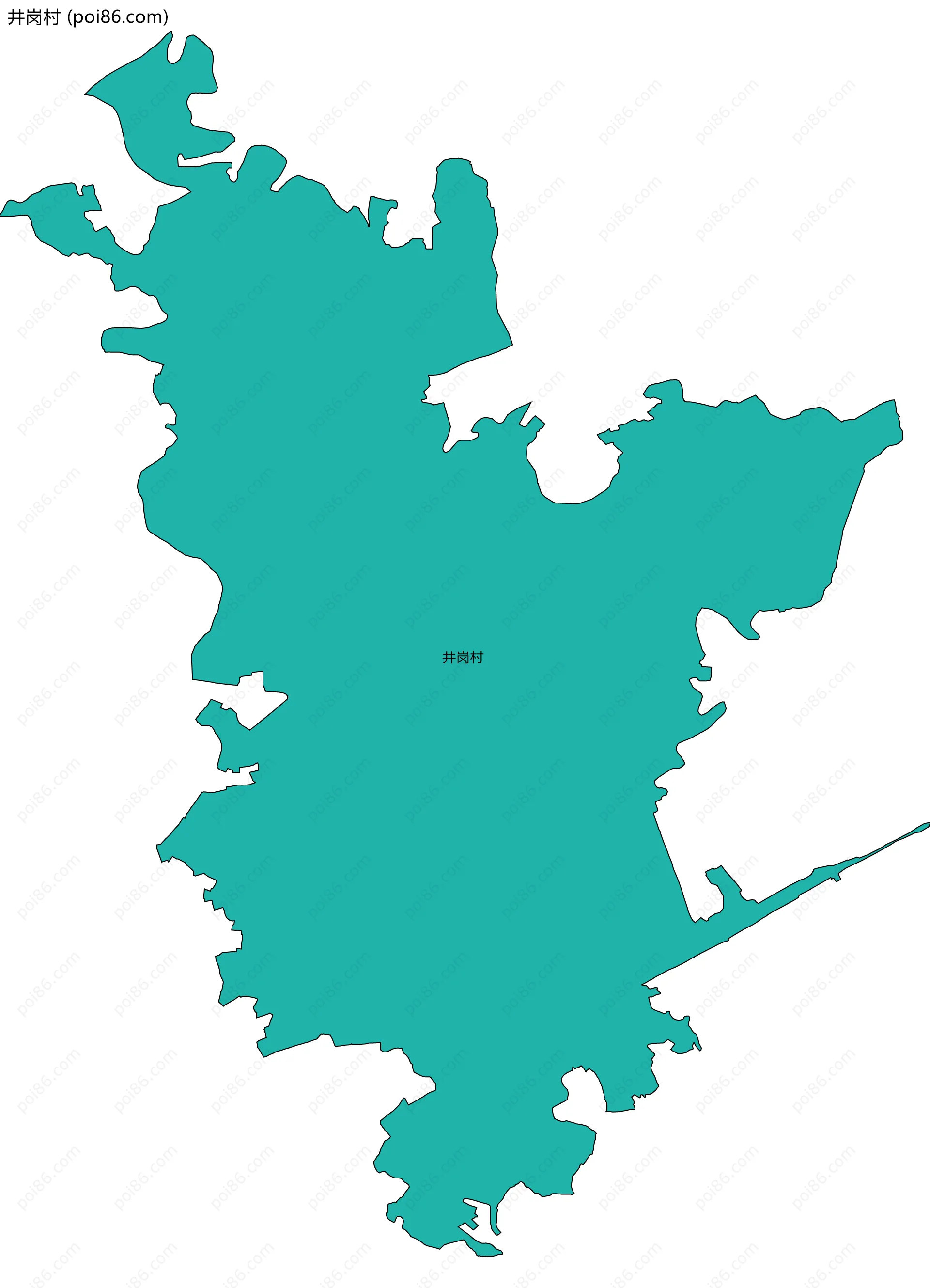 井岗村边界地图