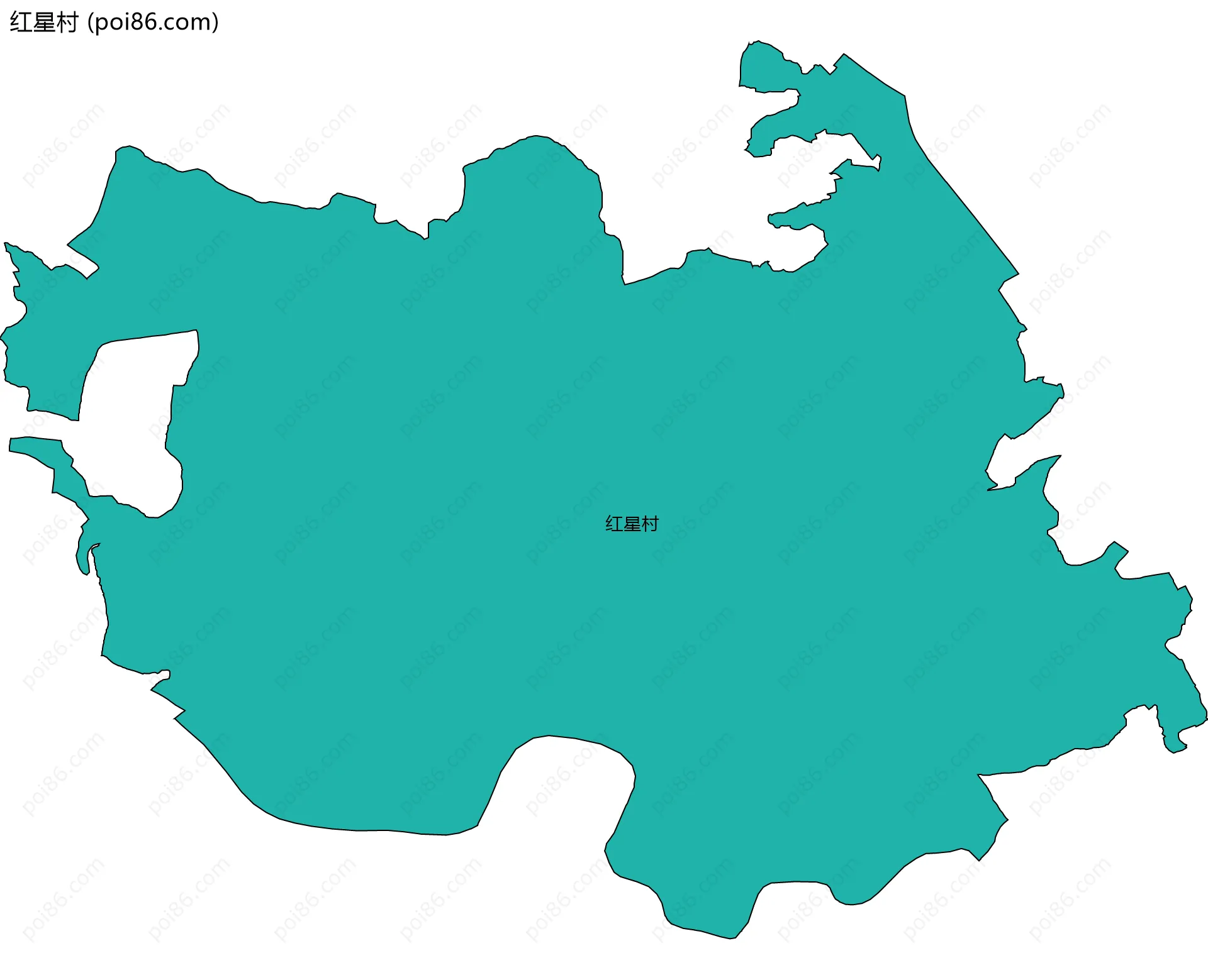 红星村边界地图