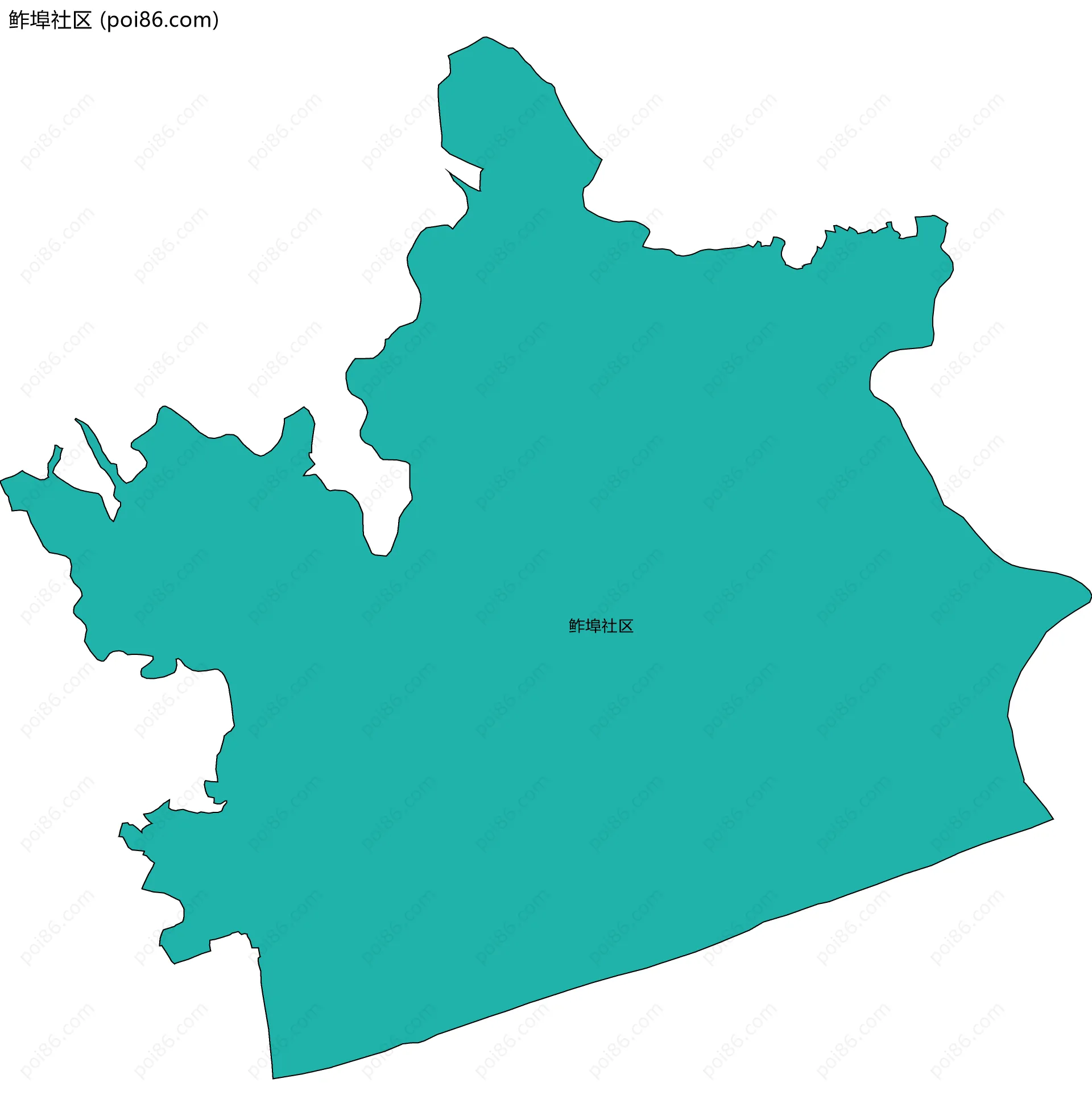 鲊埠社区边界地图