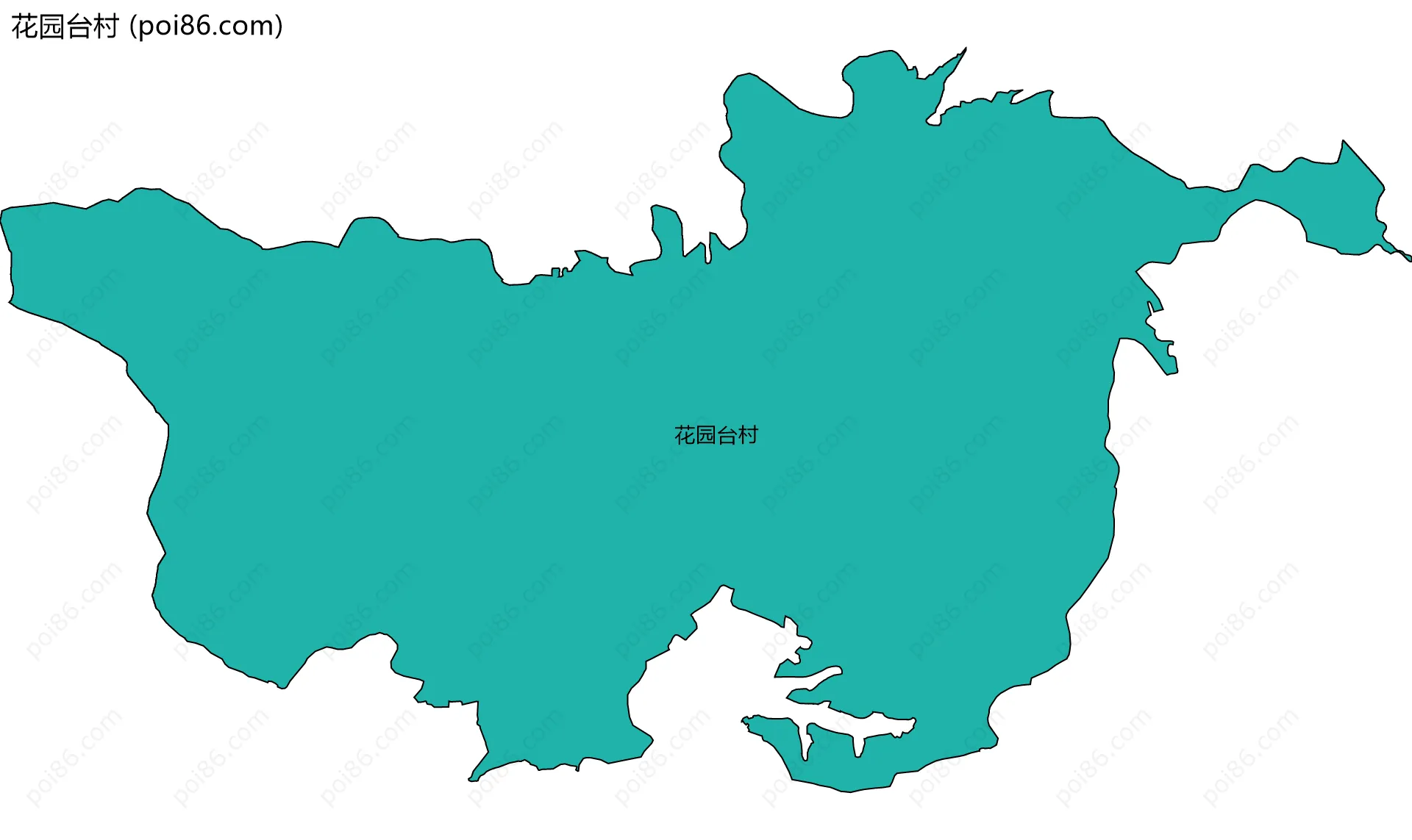 花园台村边界地图