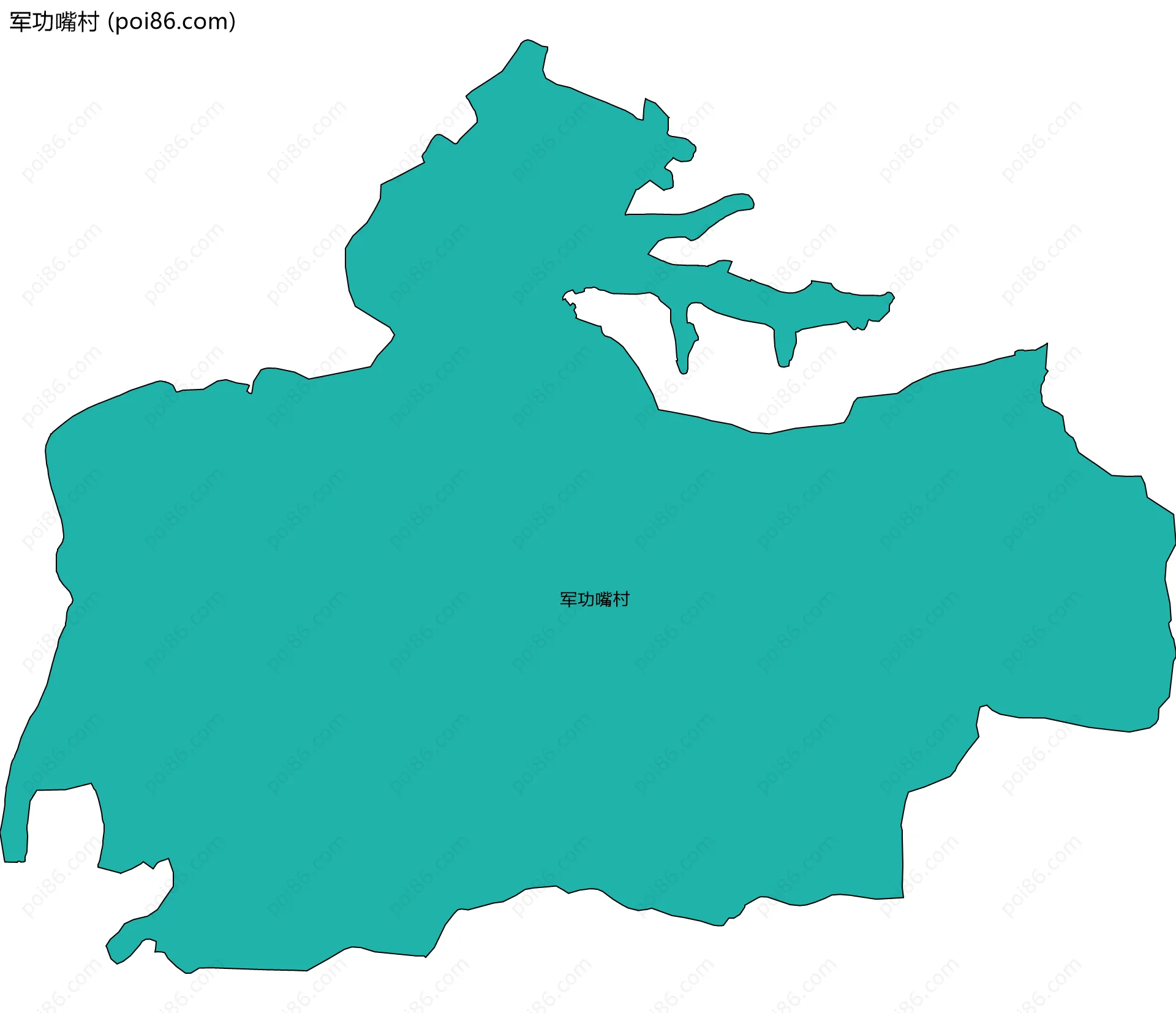 军功嘴村边界地图