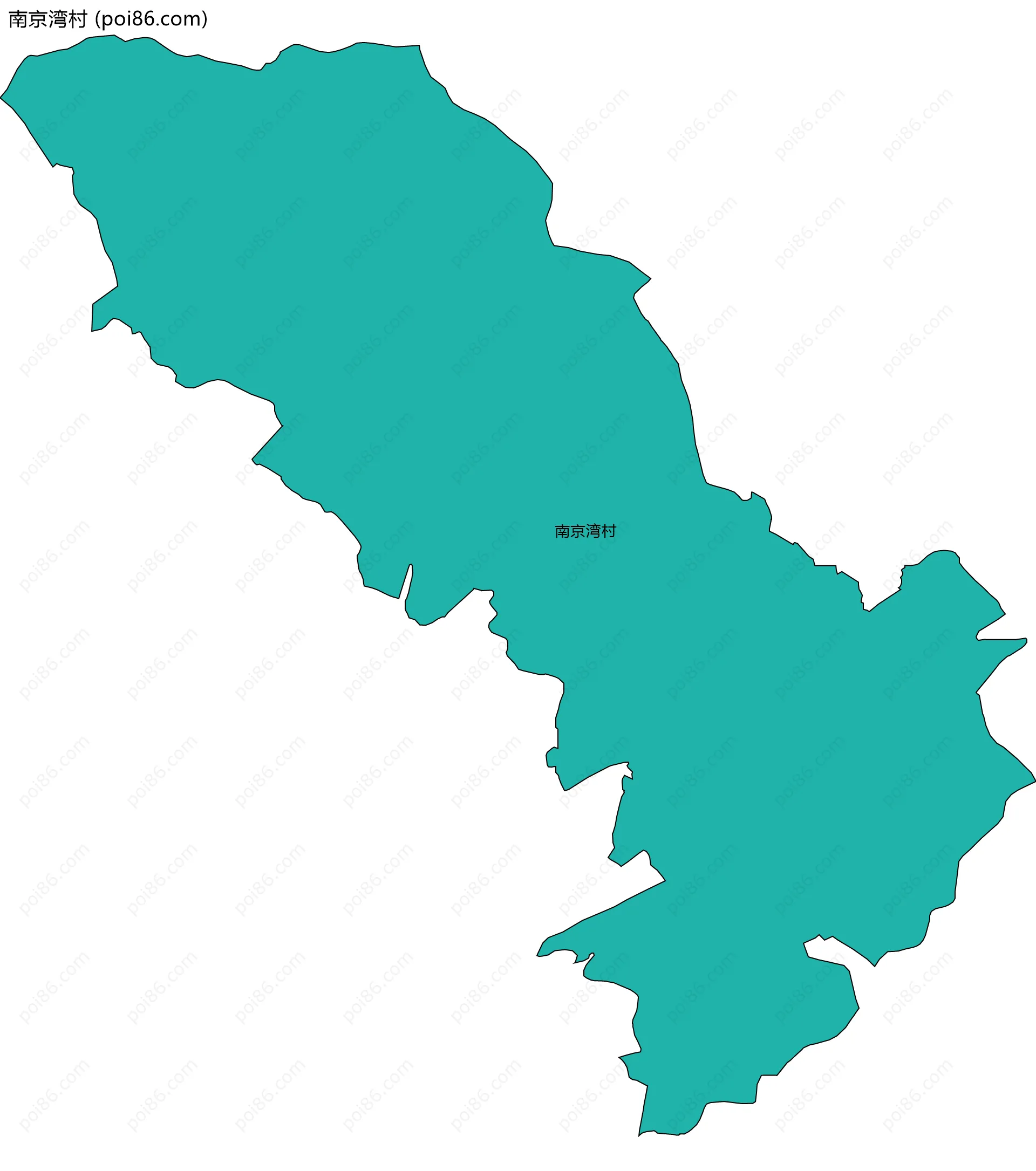 南京湾村边界地图