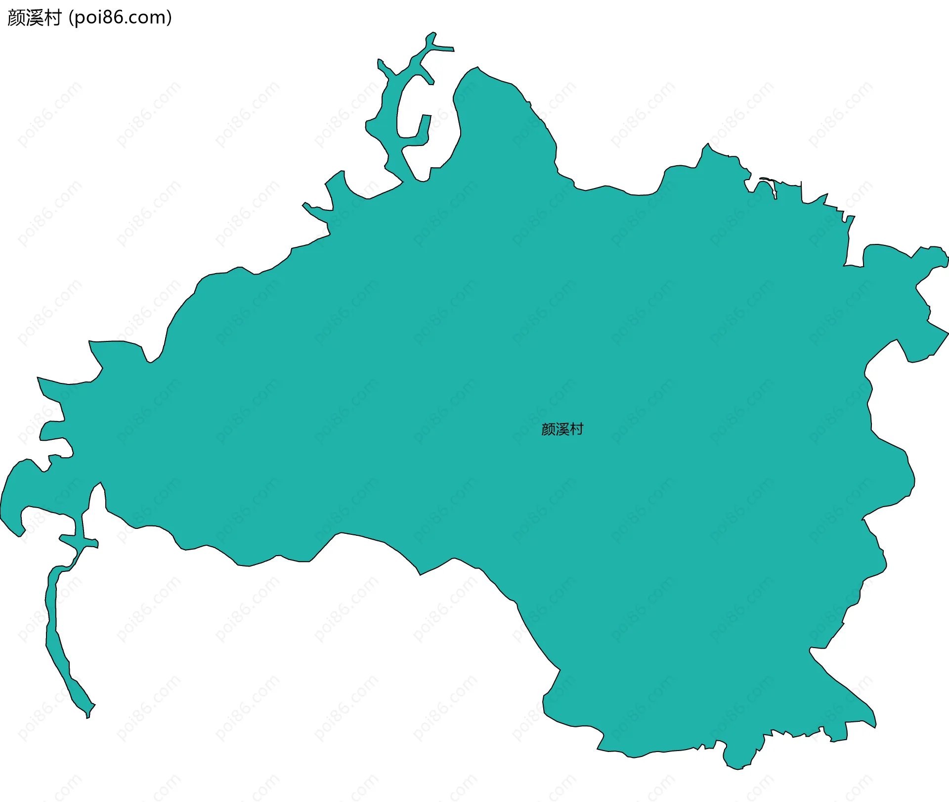 颜溪村边界地图