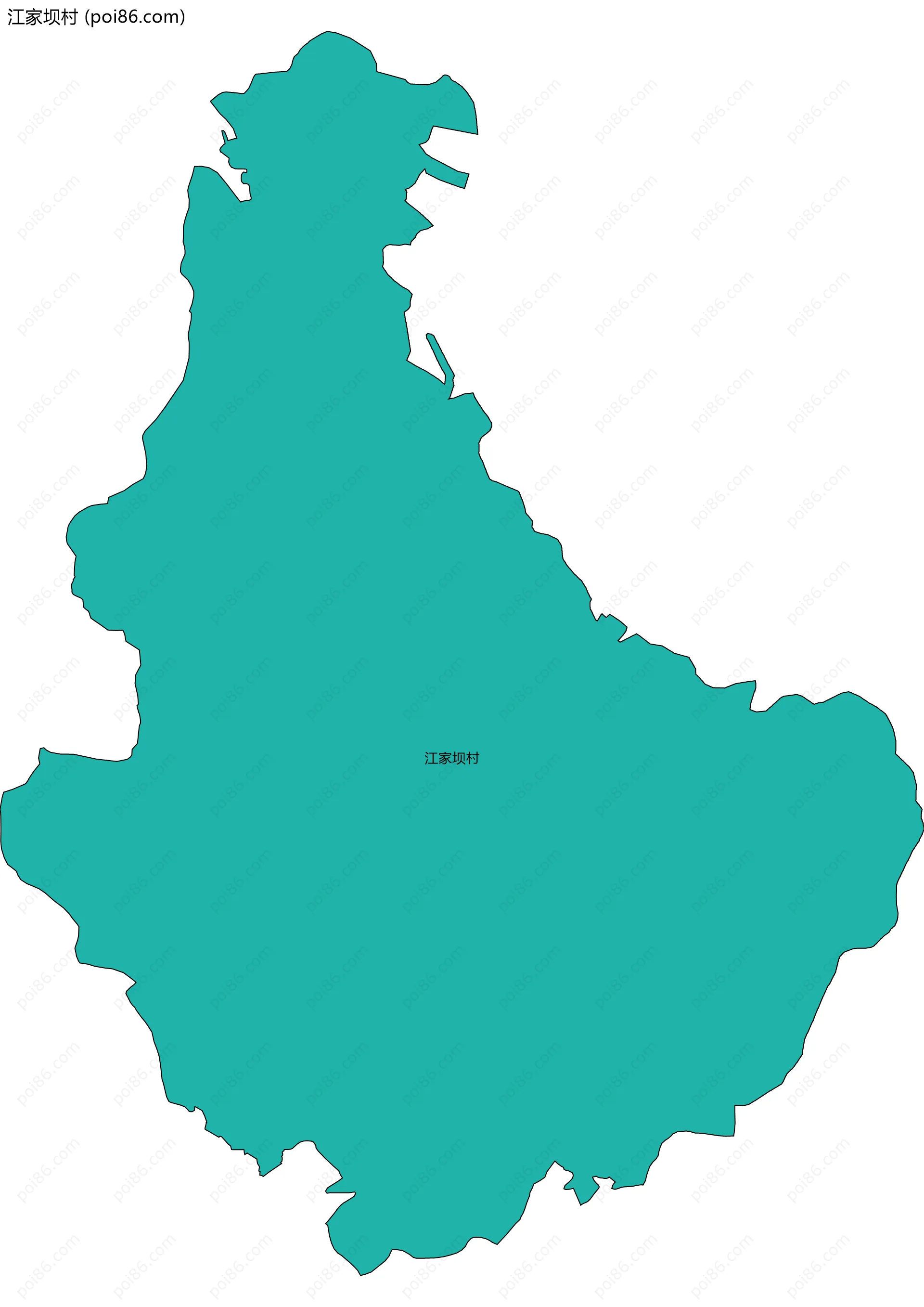 江家坝村边界地图