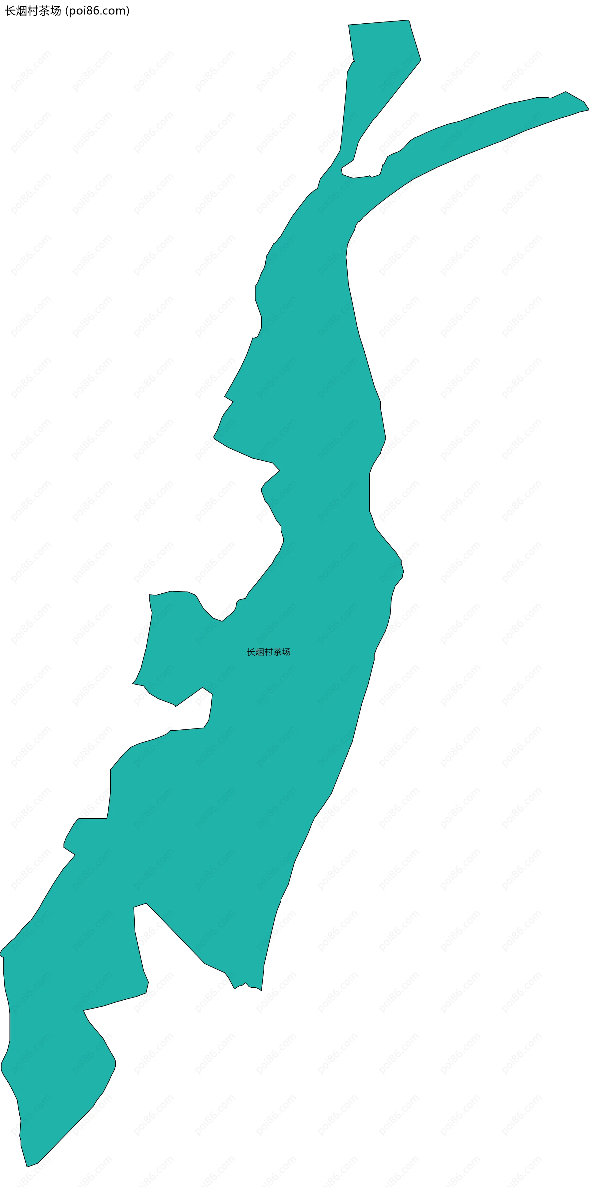 长烟村茶场边界地图