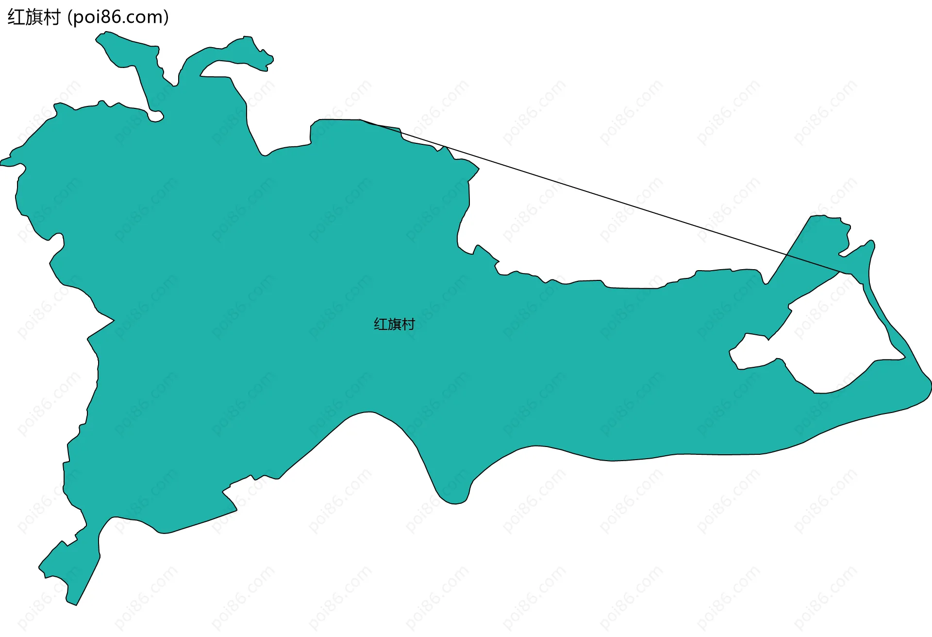 红旗村边界地图