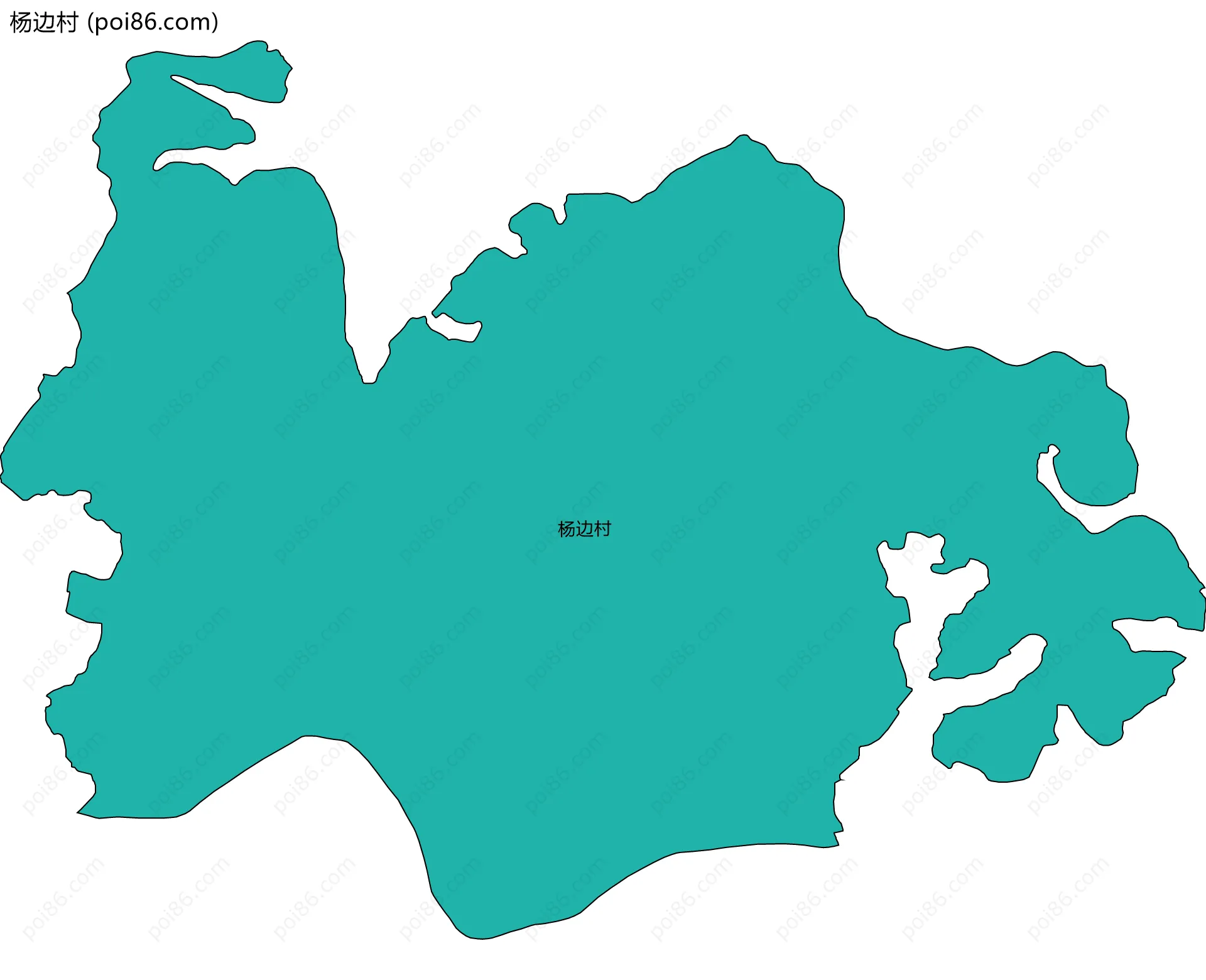 杨边村边界地图