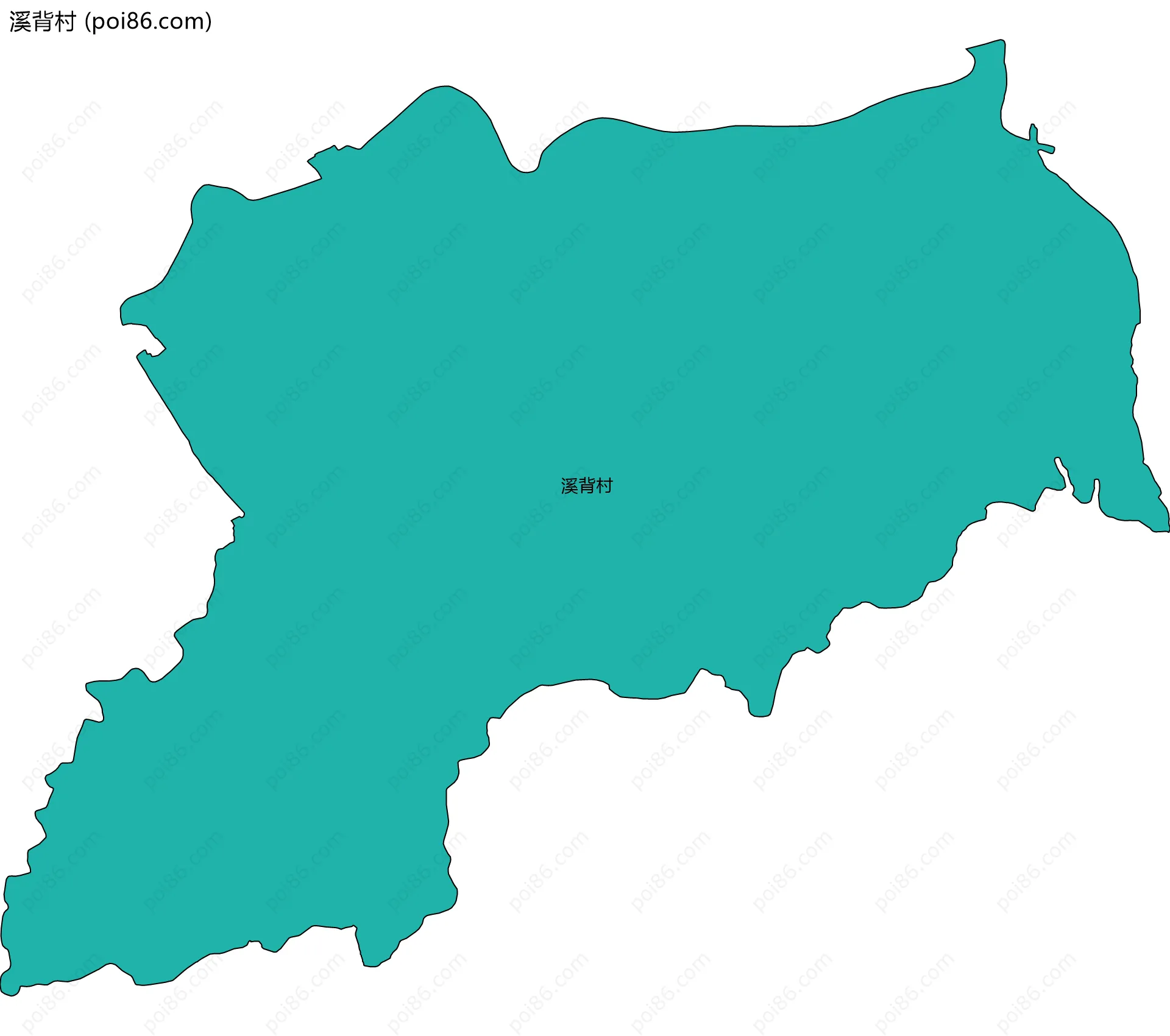 溪背村边界地图