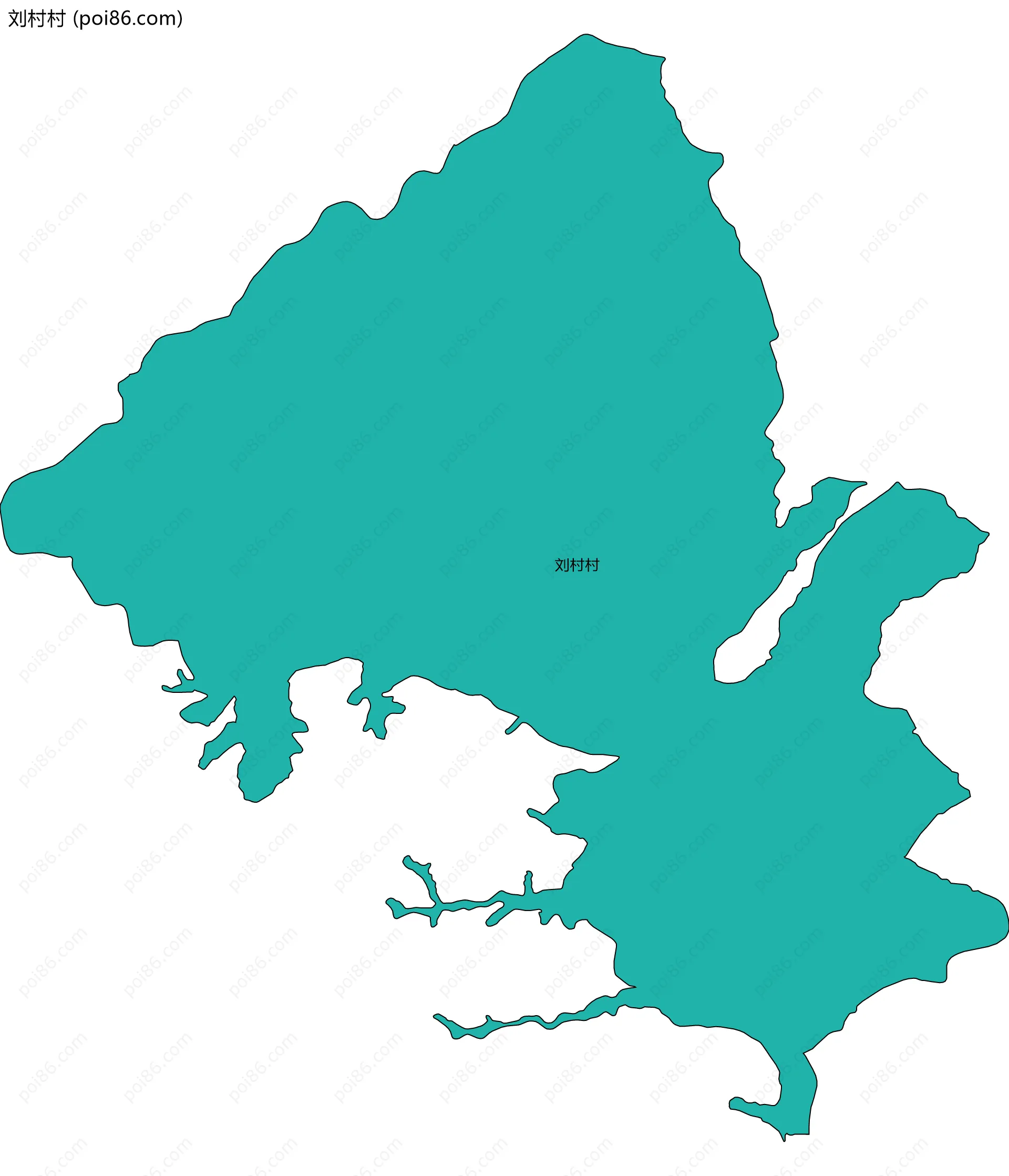 刘村村边界地图