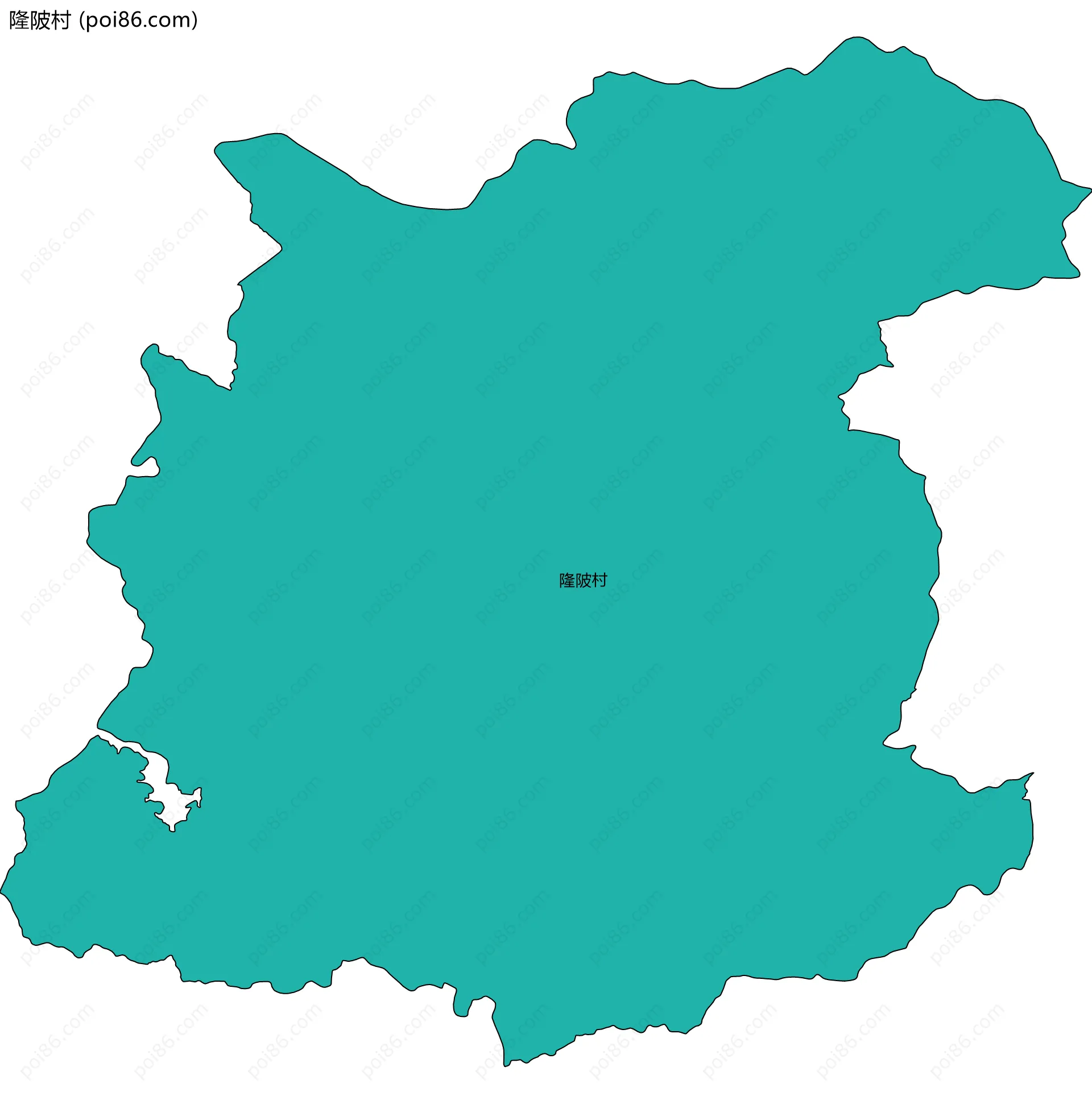 隆陂村边界地图