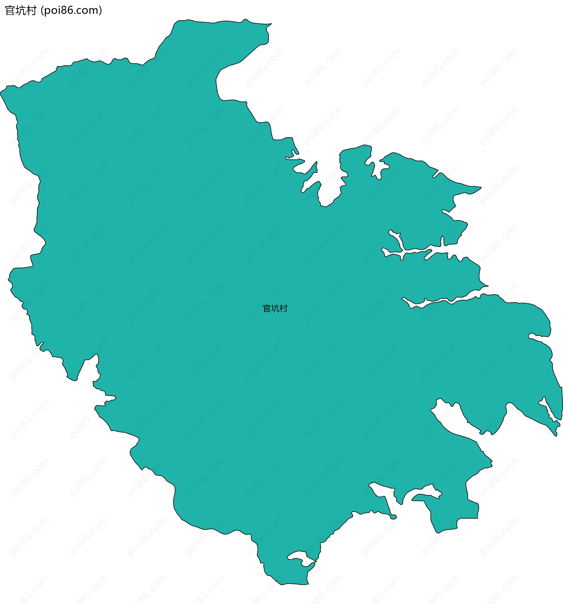 官坑村边界地图