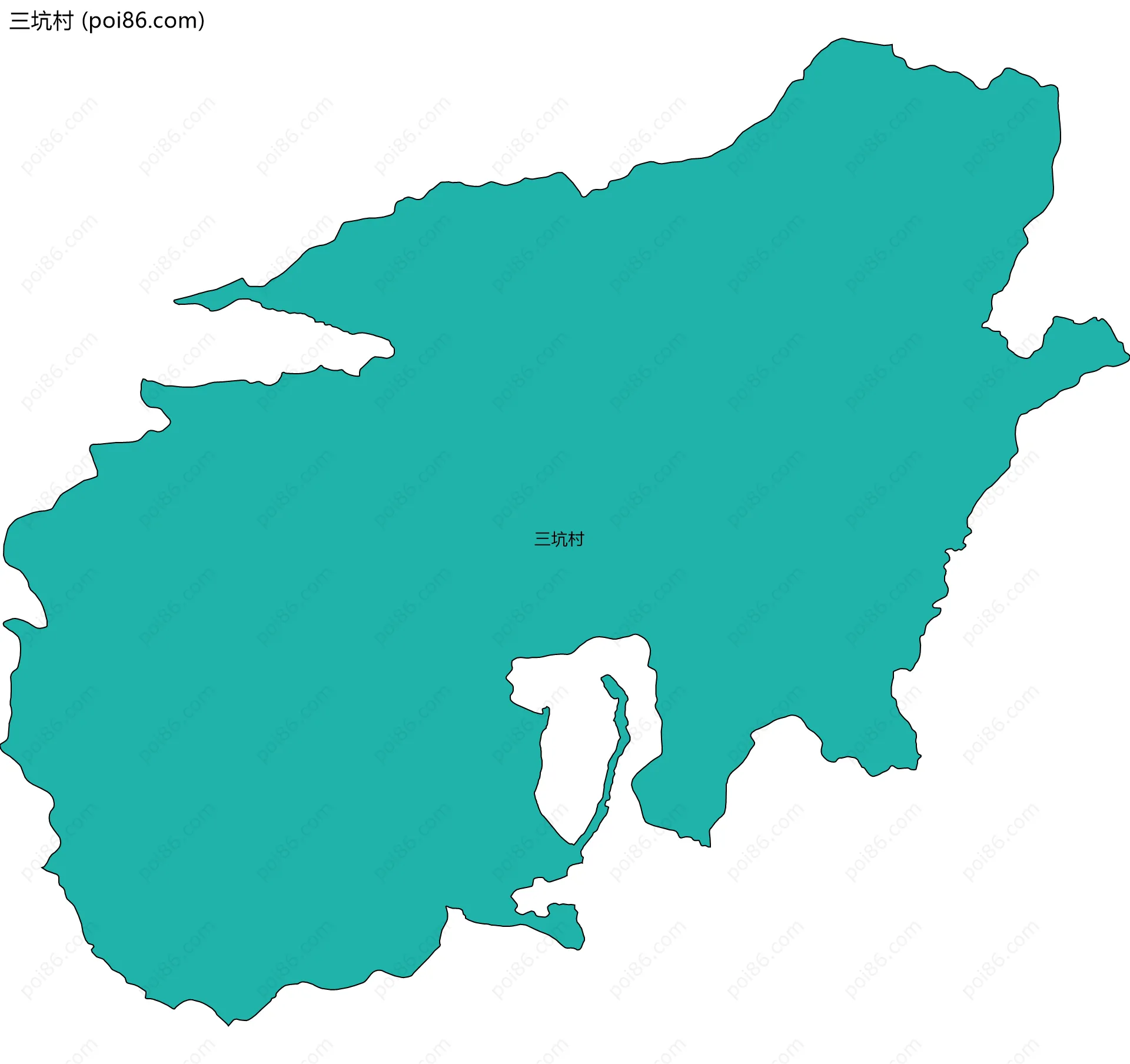 三坑村边界地图
