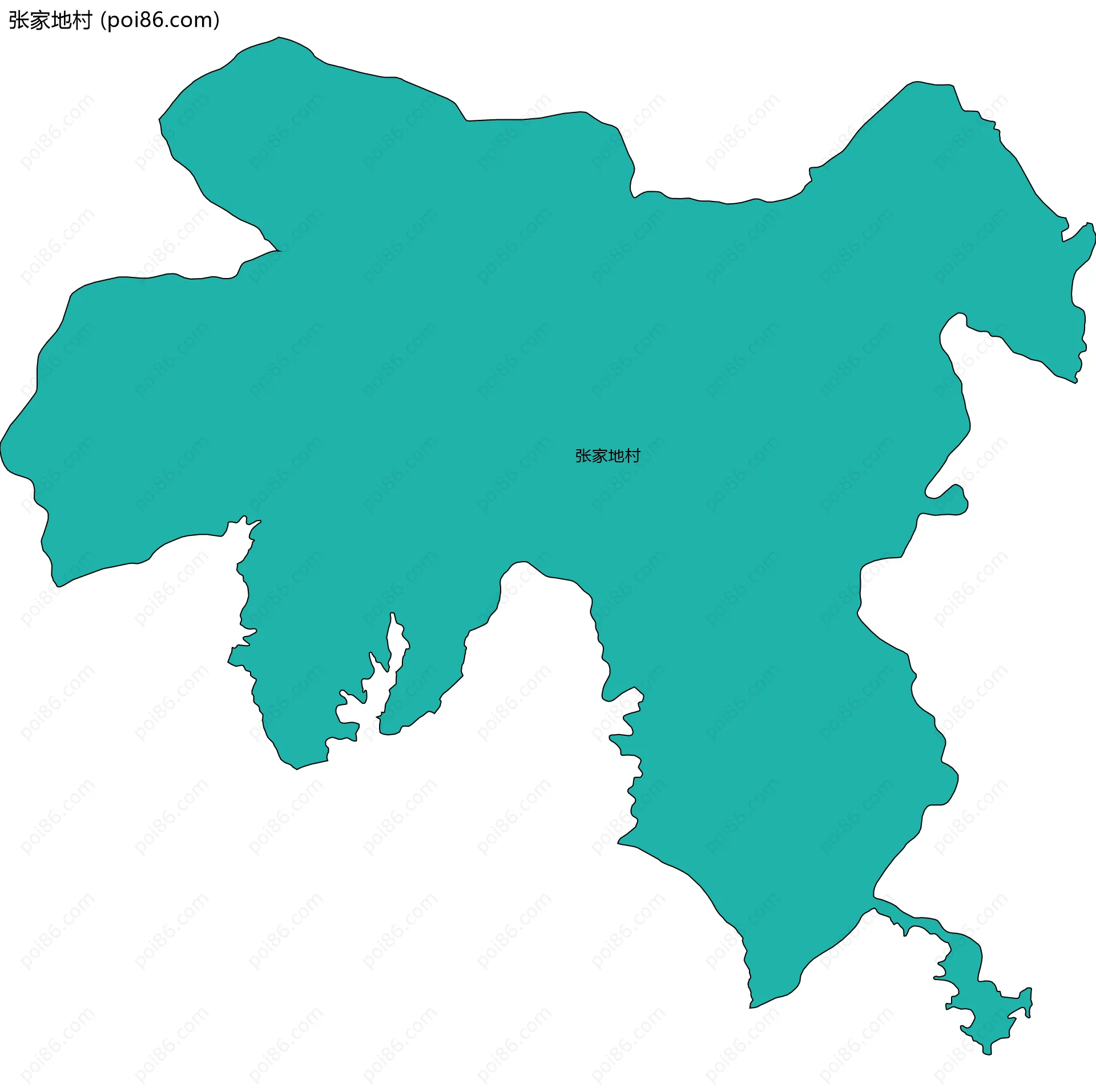 张家地村边界地图