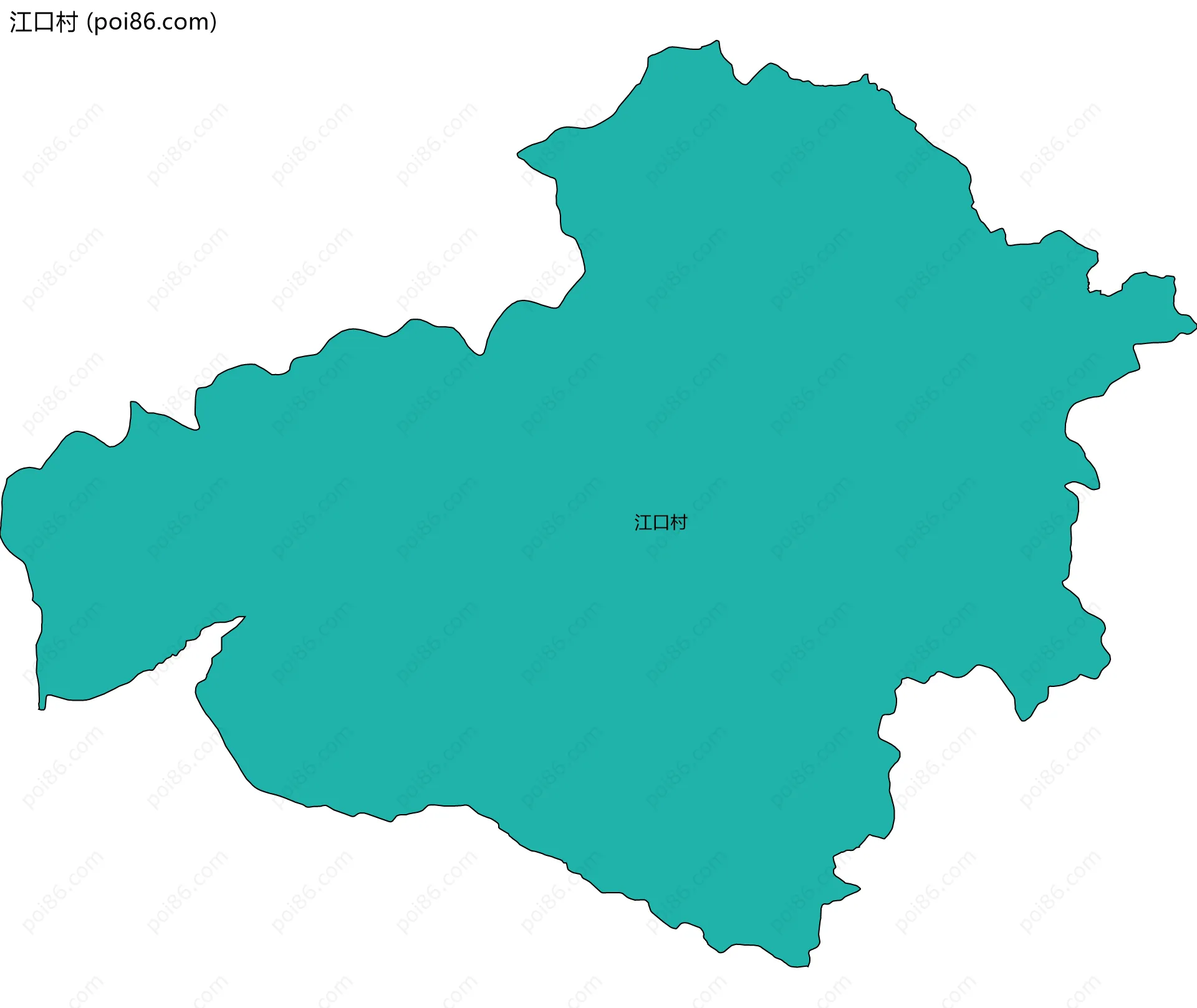 江口村边界地图