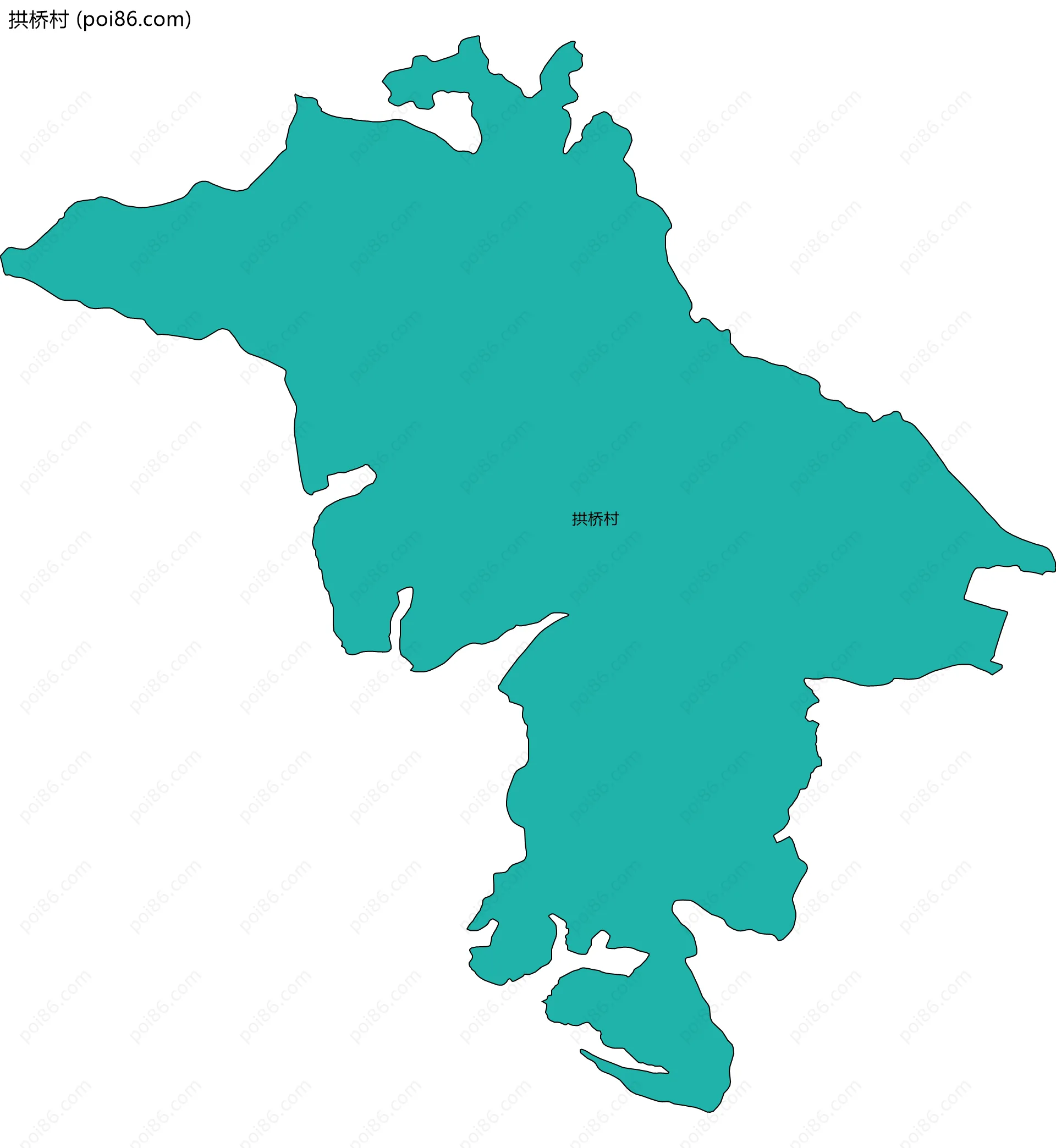 拱桥村边界地图