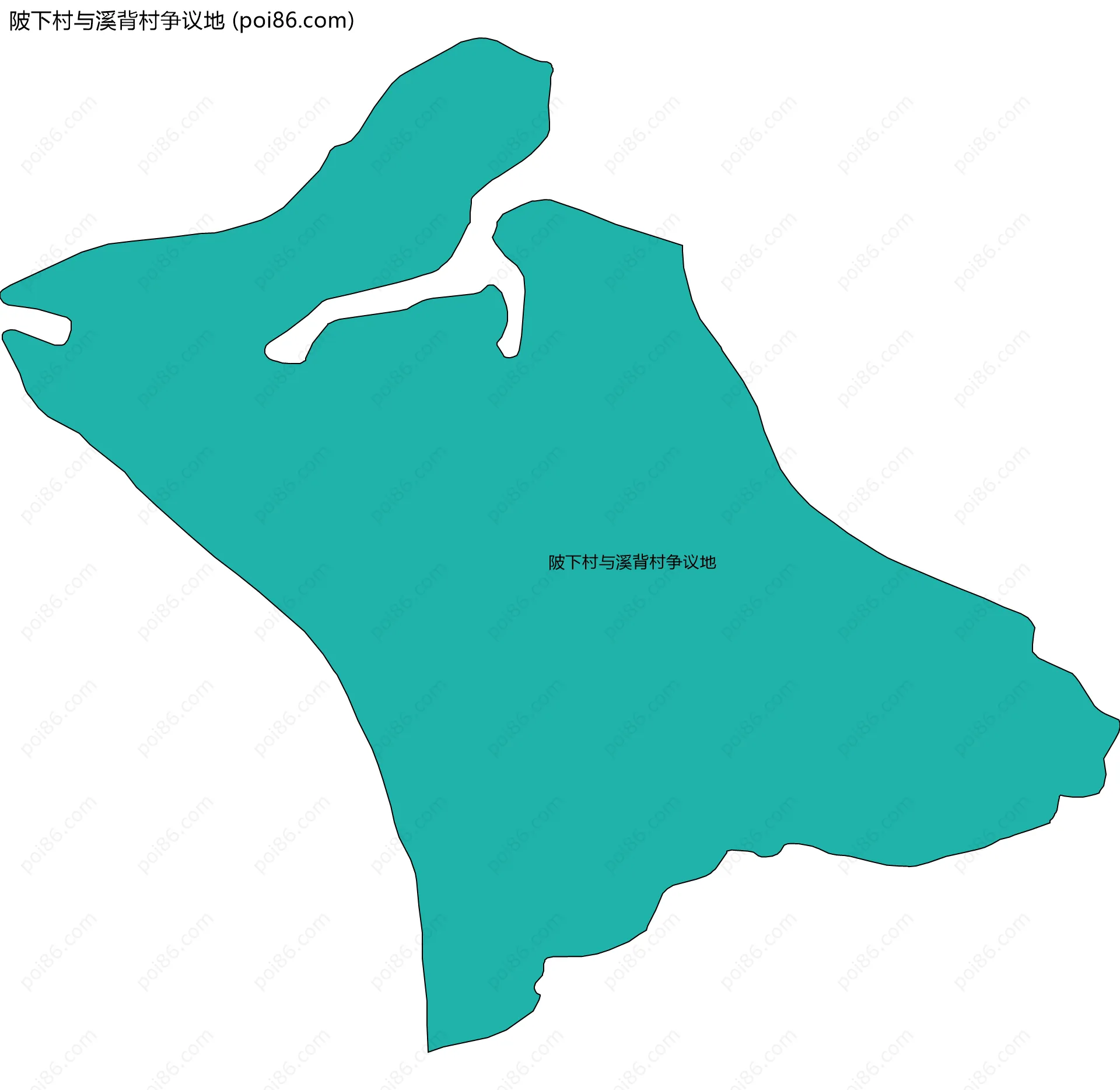 陂下村与溪背村争议地边界地图