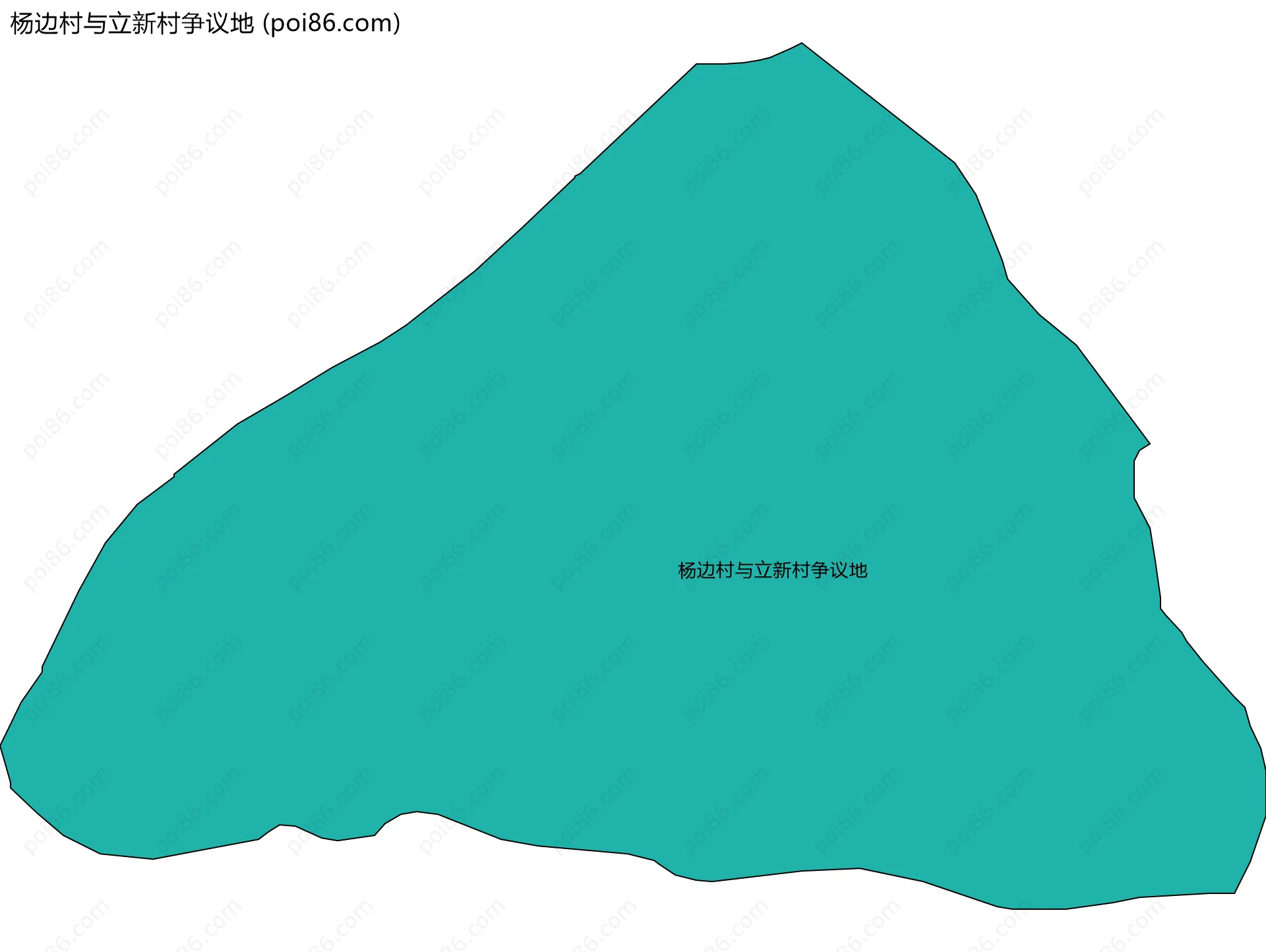 杨边村与立新村争议地边界地图
