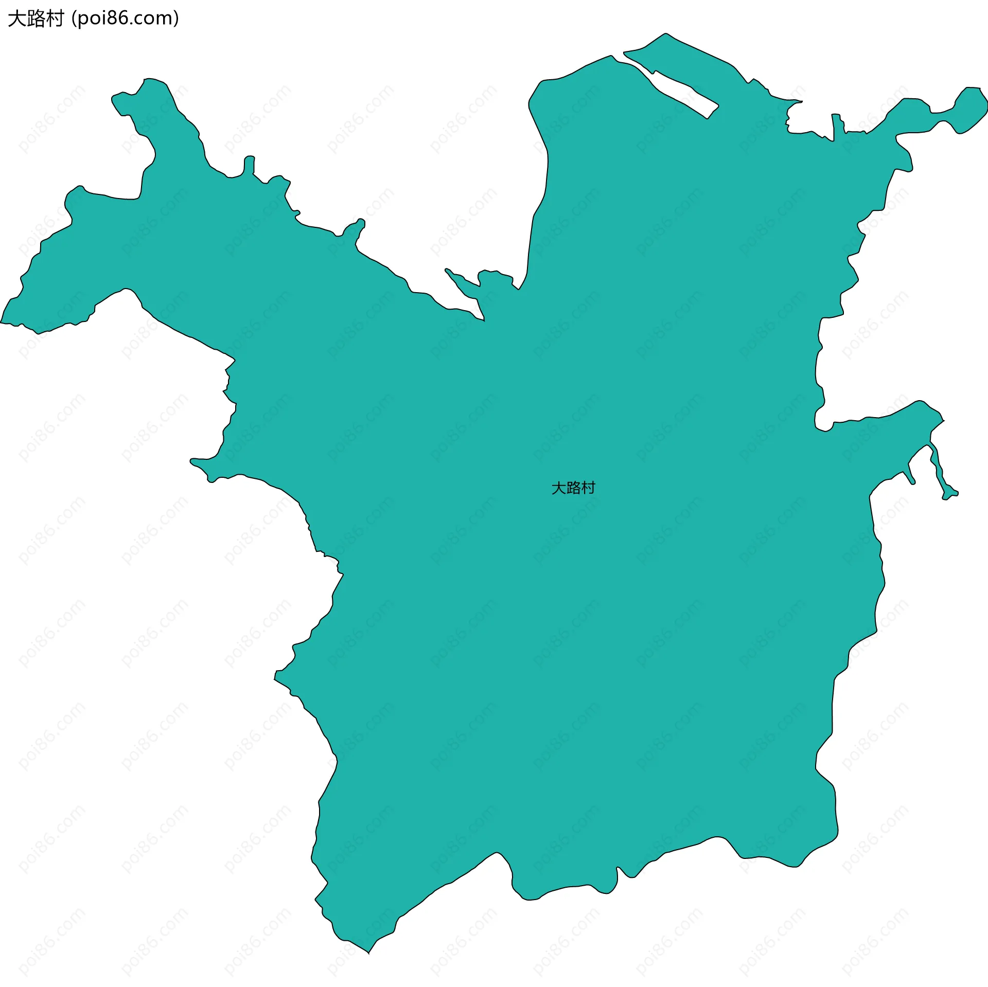 大路村边界地图