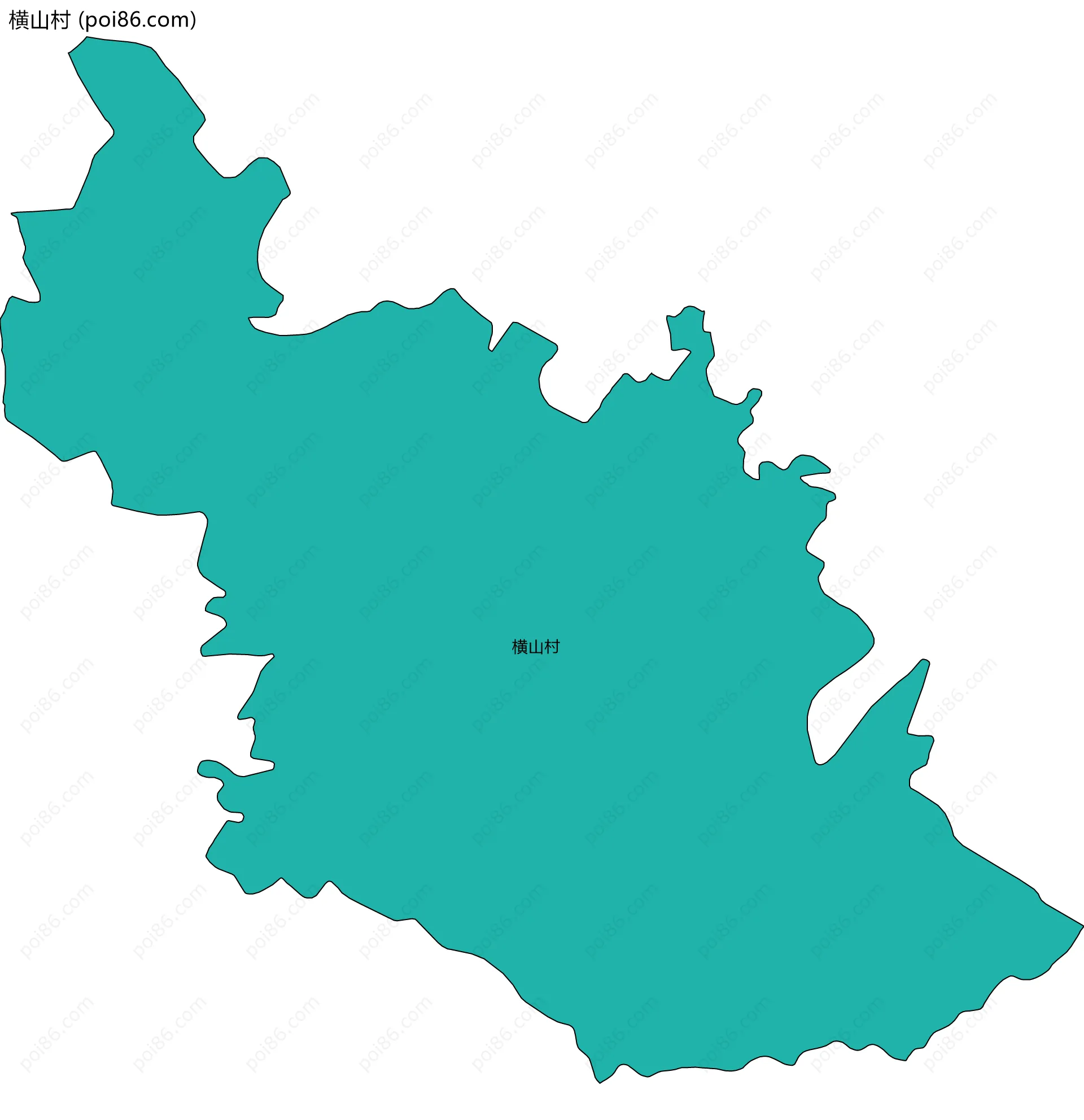 横山村边界地图