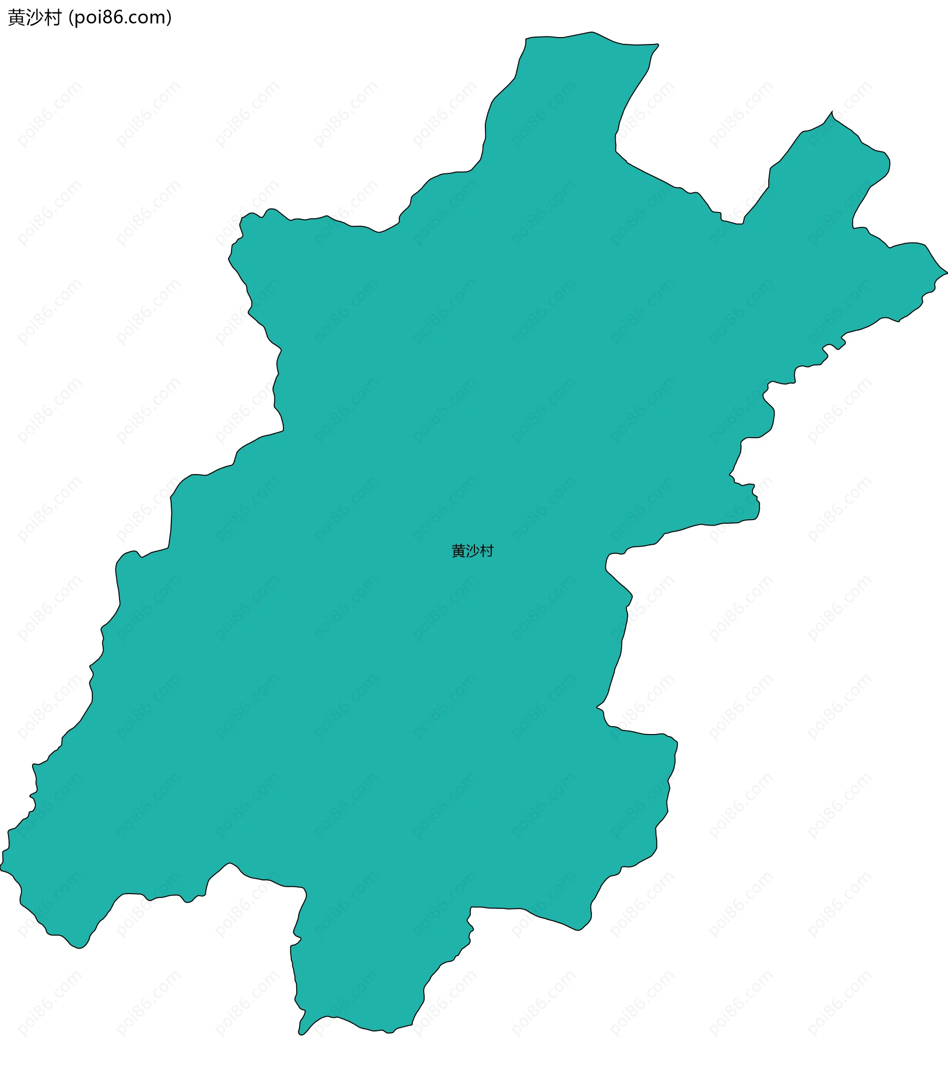 黄沙村边界地图