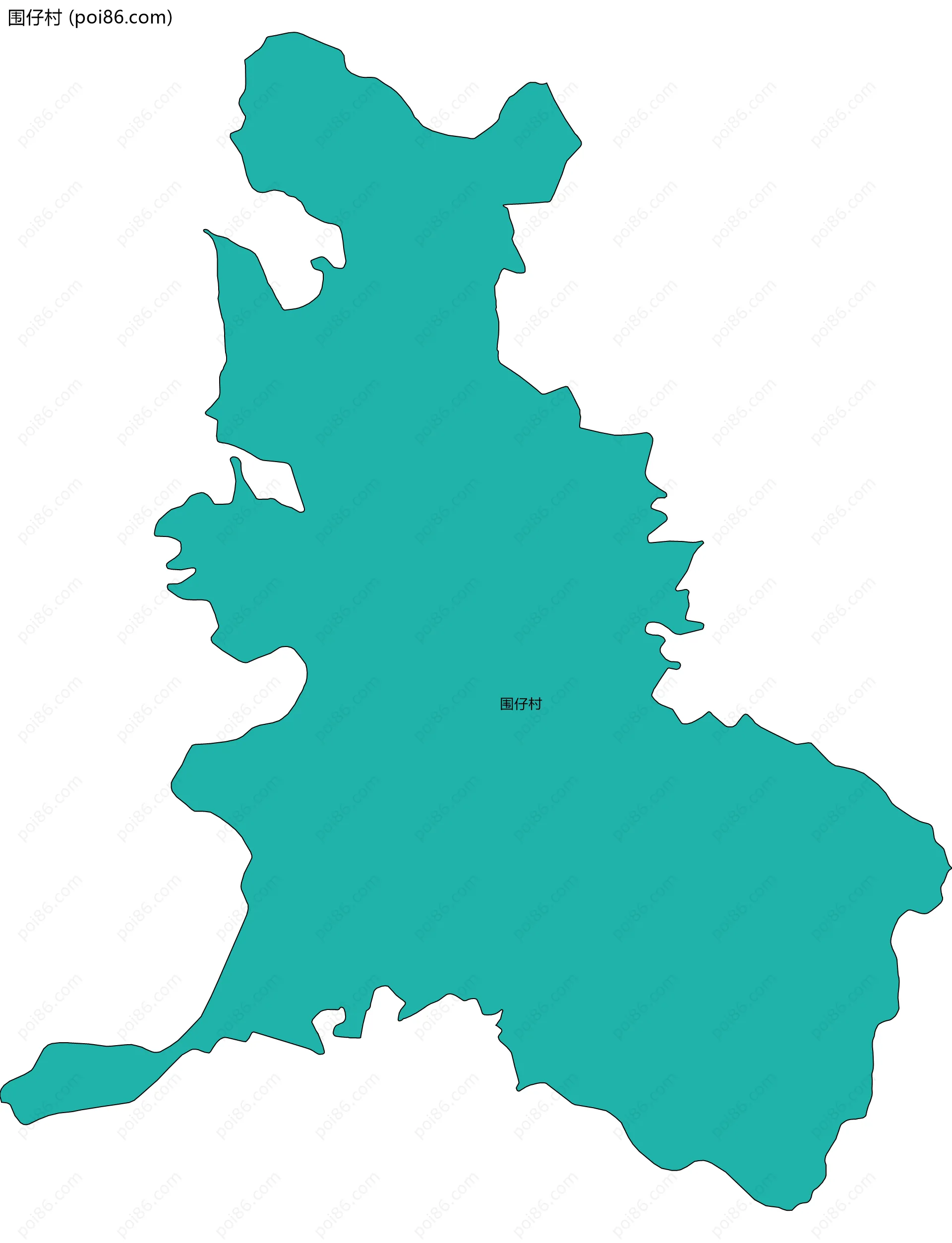 围仔村边界地图