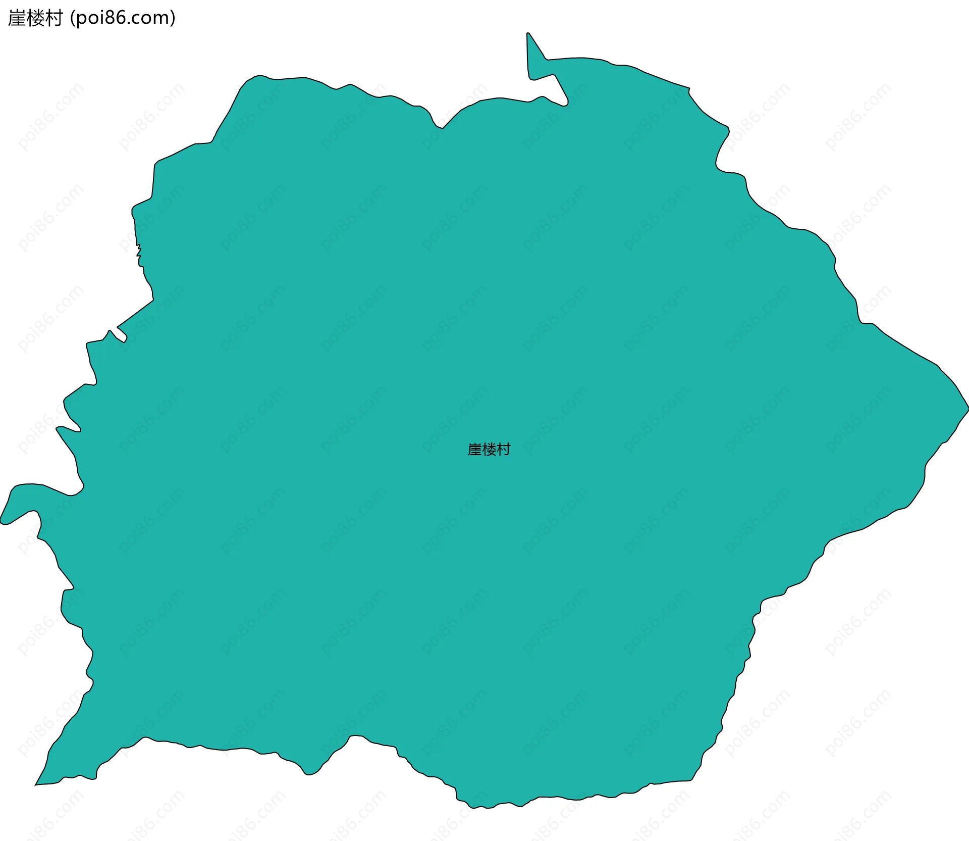 崖楼村边界地图